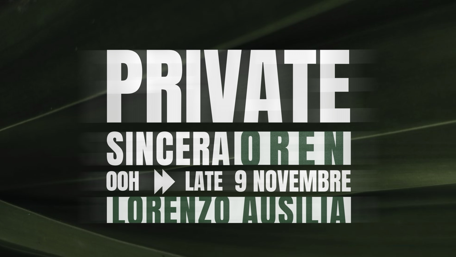 Private Sincera X Lorenzo Ausilia X Oren Cover