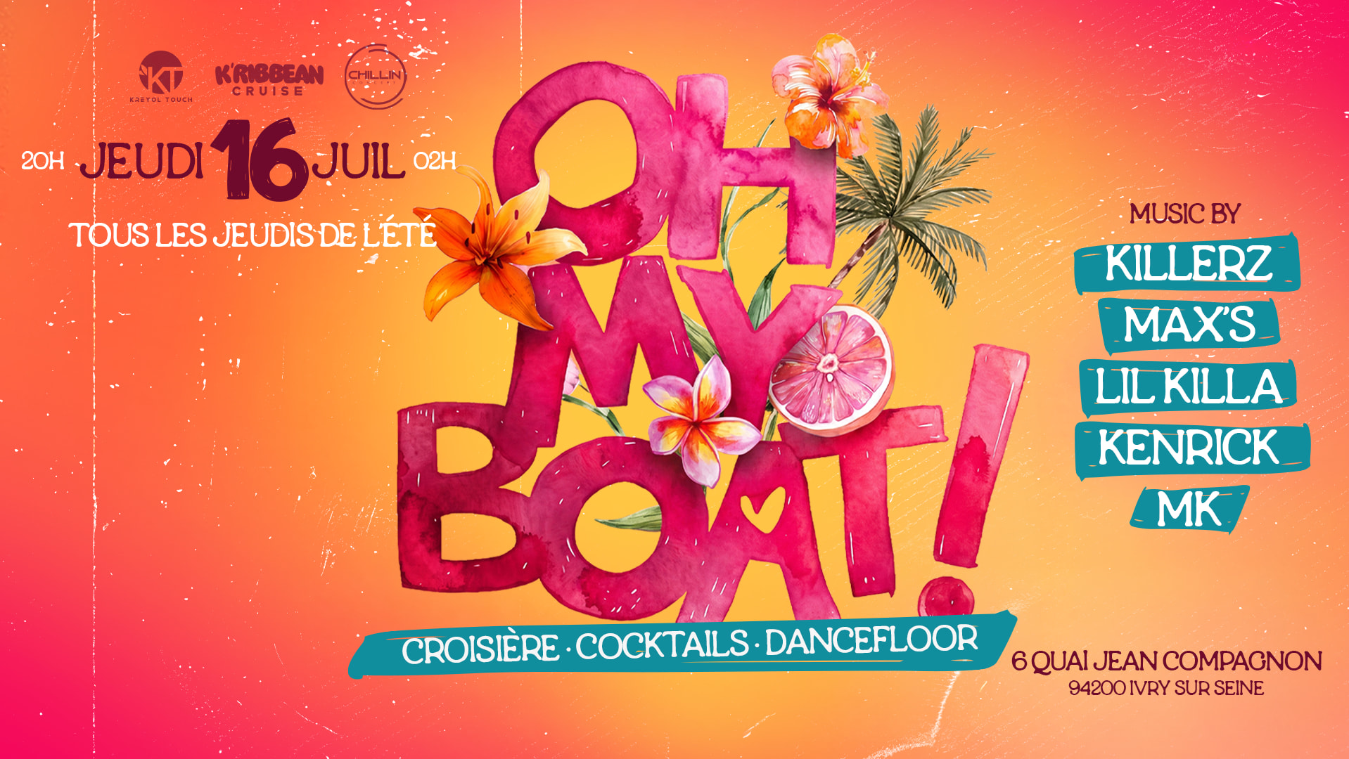 Oh My Boat | Croisière| Rooftop| Terrasse Cover
