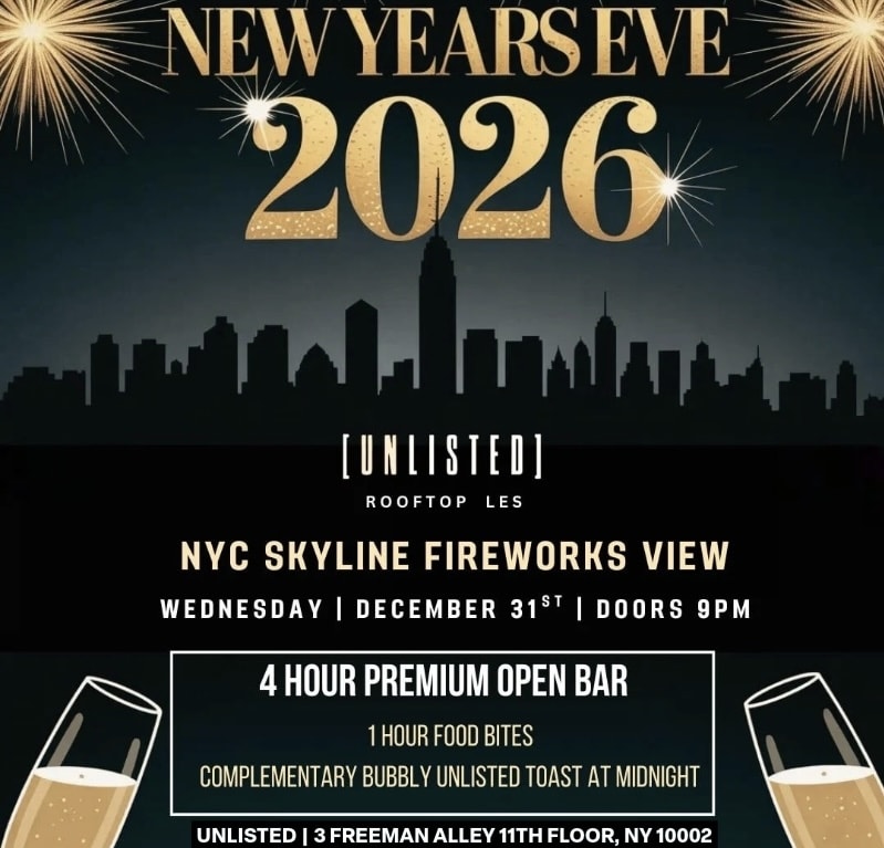 Unlisted Rooftop New Years Eve Party 2026 Cover