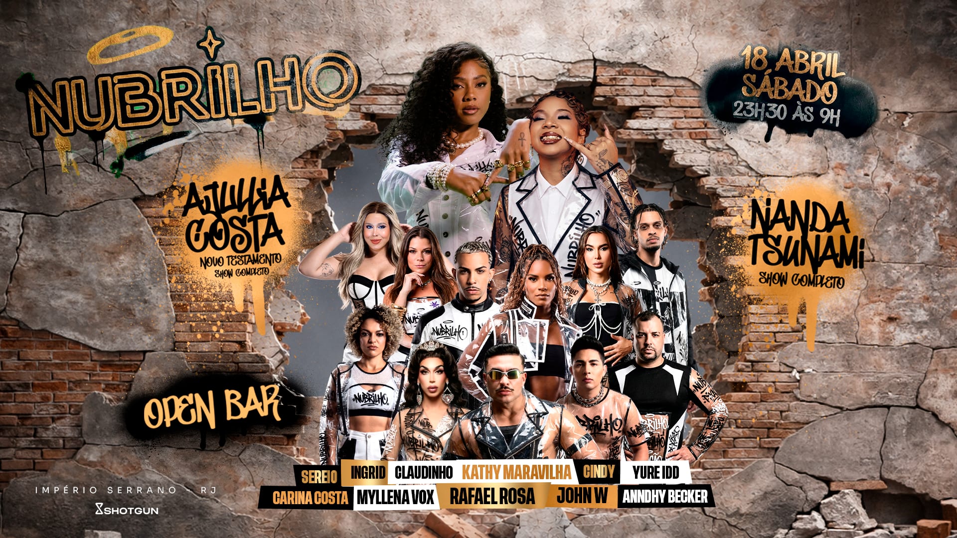 Nubrilho - Ajulliacosta E Nandatsunami | Mega Open Bar Cover