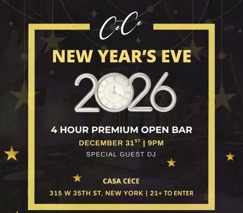 Casa Cece New Years Eve Party 2026 Cover