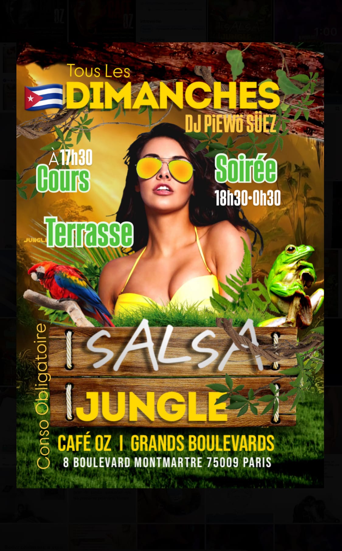 Dimanche / Soiree Salsa Paris Cover