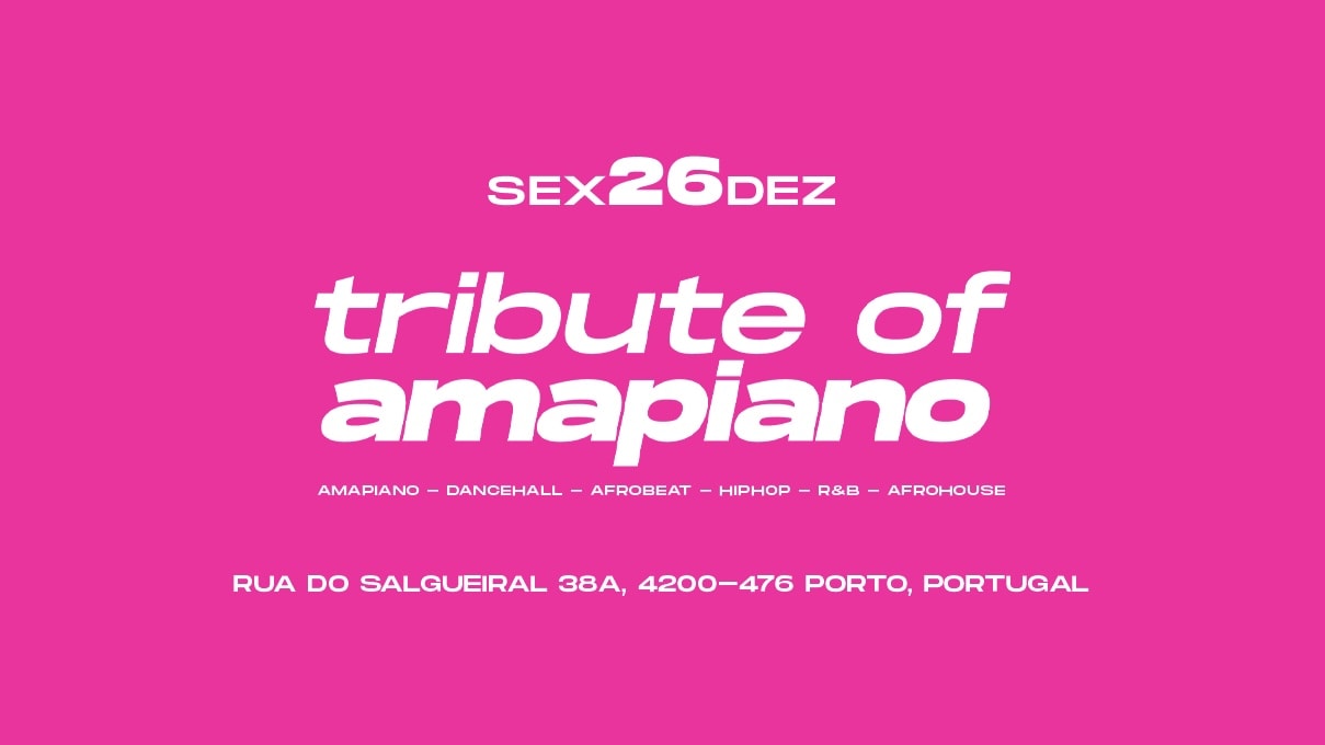 Sex 26 Dez | Tribute Of Amapiano | Club Number One Cover