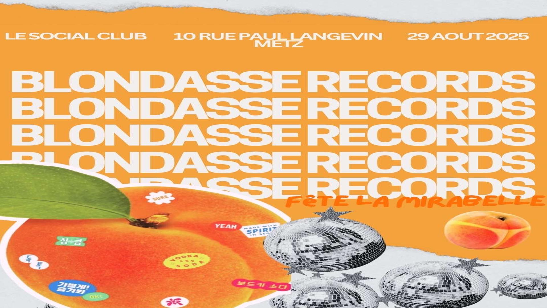 Blondasse Records Fête La Mirabelle Cover