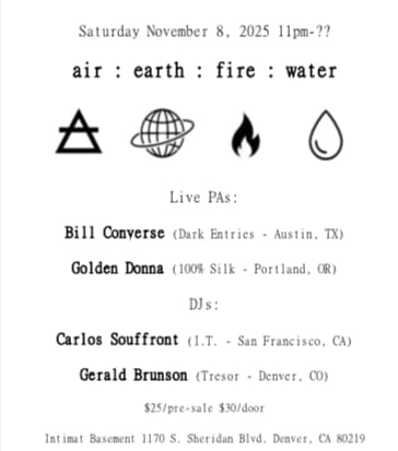 Air Earth Fire Water Cover