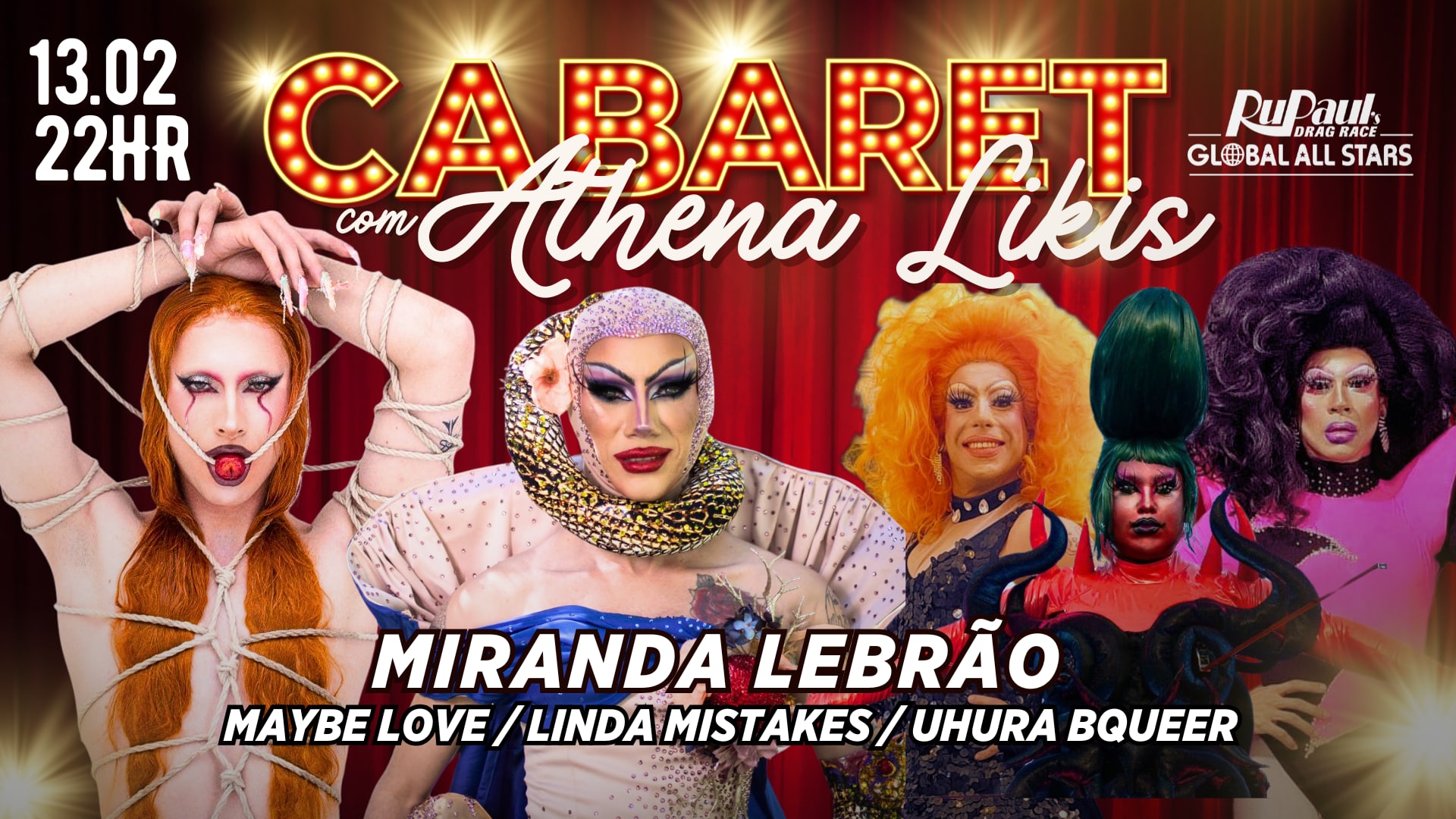 Cabaret Com Athena Likis E Miranda Lebrão Cover