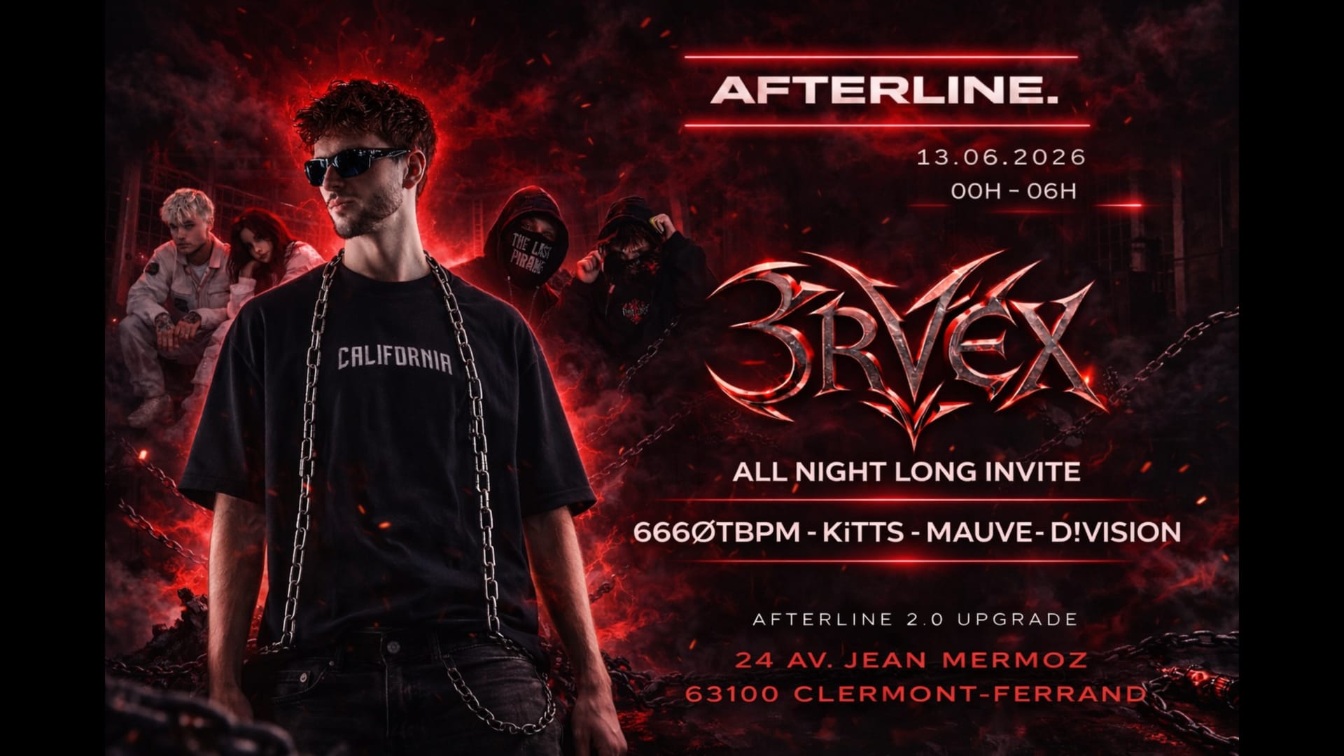 Afterline 2.0 - 3rvex - All Night Long Invite Cover