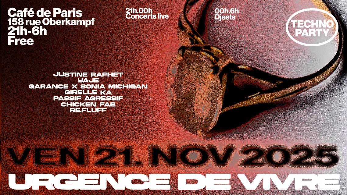 Urgence De Vivre Techno Party Cover