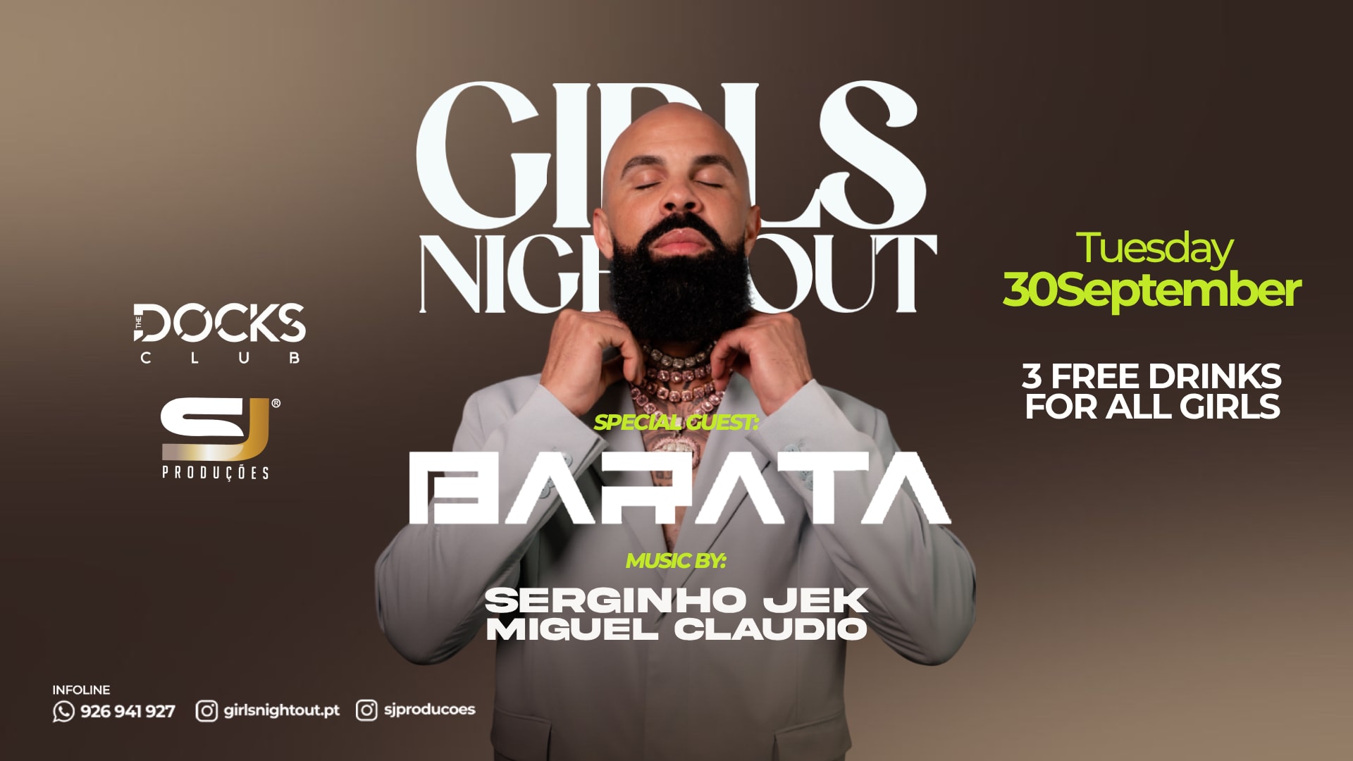 Girls Night Out 3 Free Drinks | Dj Barata Cover