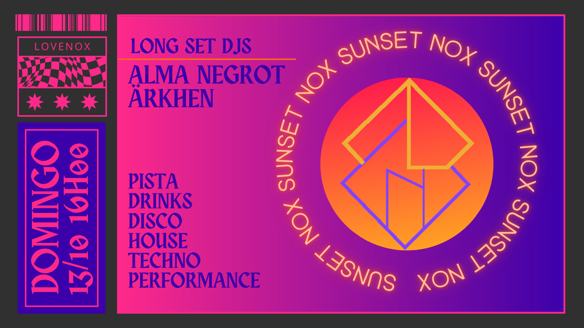 13/10 - Sunset Nox: Alma Negrot E Ärkhen - Long Sets Cover