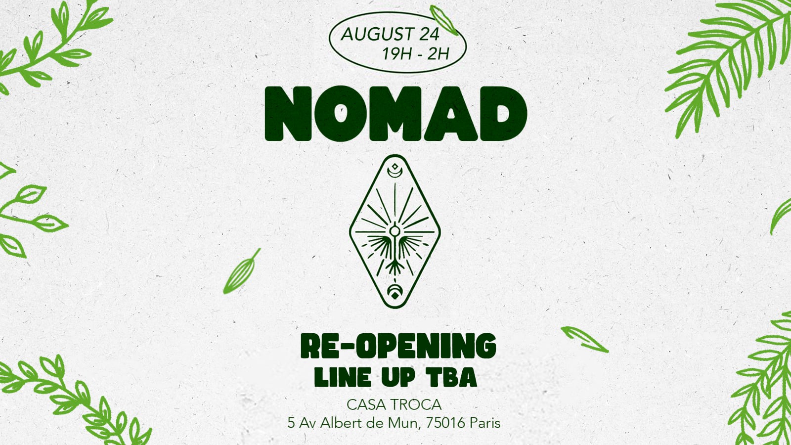 Nomad Terraza Re Opening - 24.08 Cover