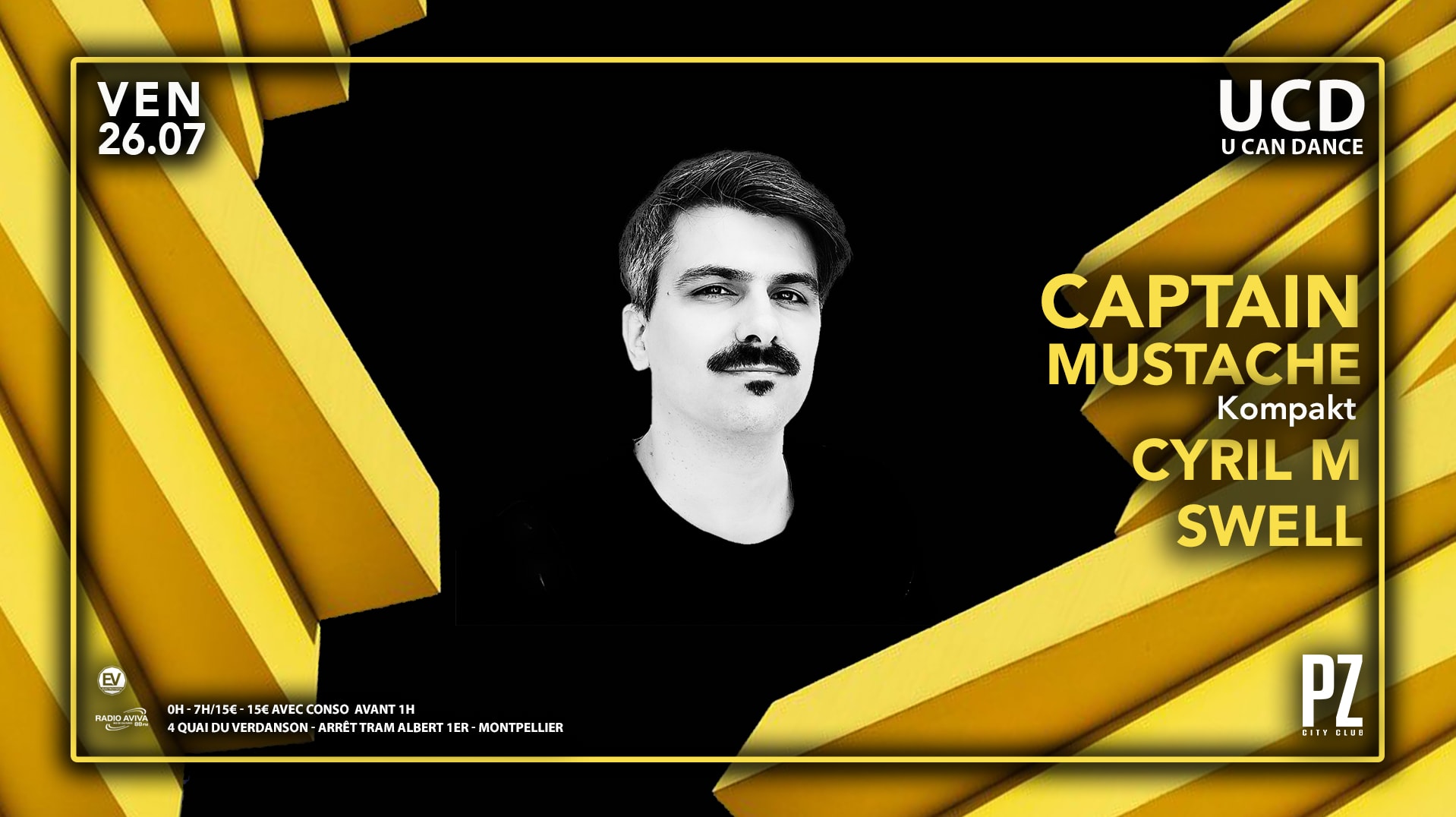 Ucd X Captain Mustache X Cyril M X Swell X Pz City Club Cover