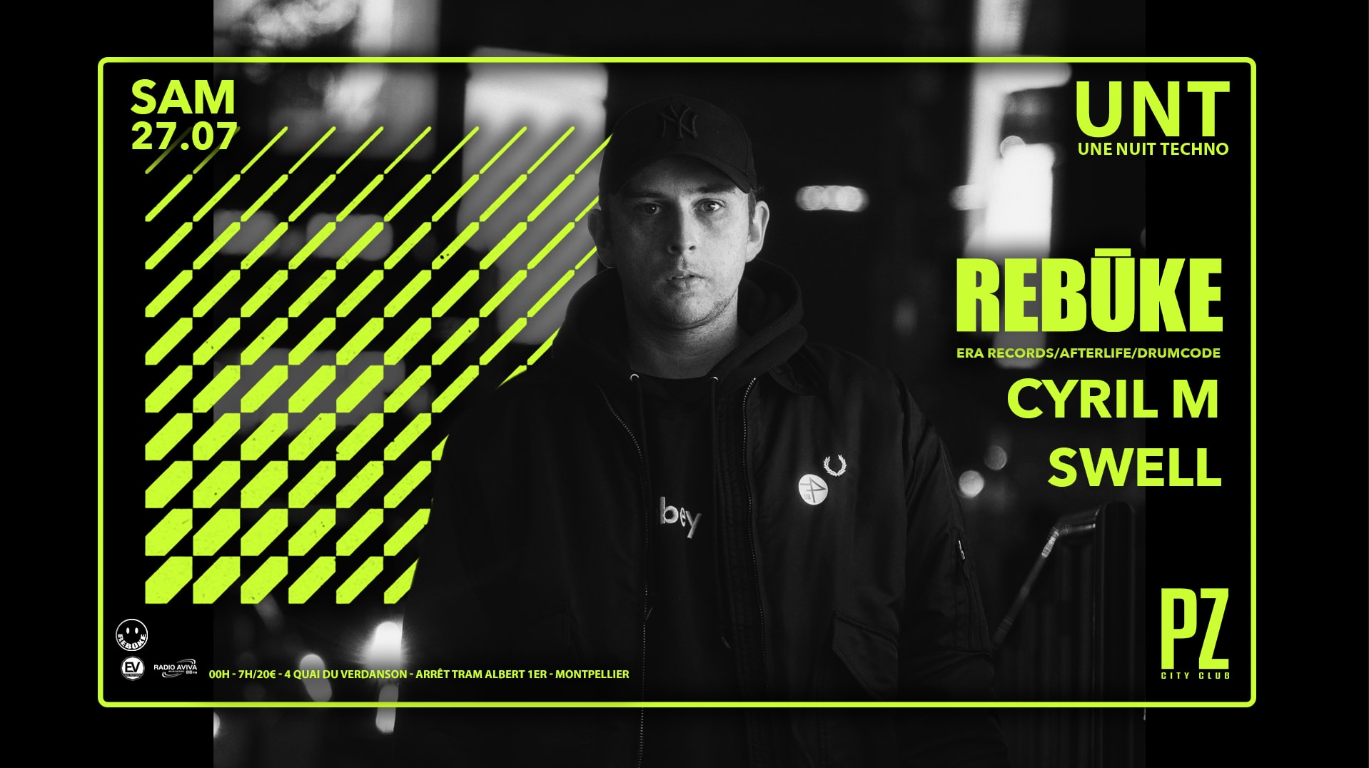 Une Nuit Techno X Rebuke X Cyril M X Swell X Pz City Club Cover