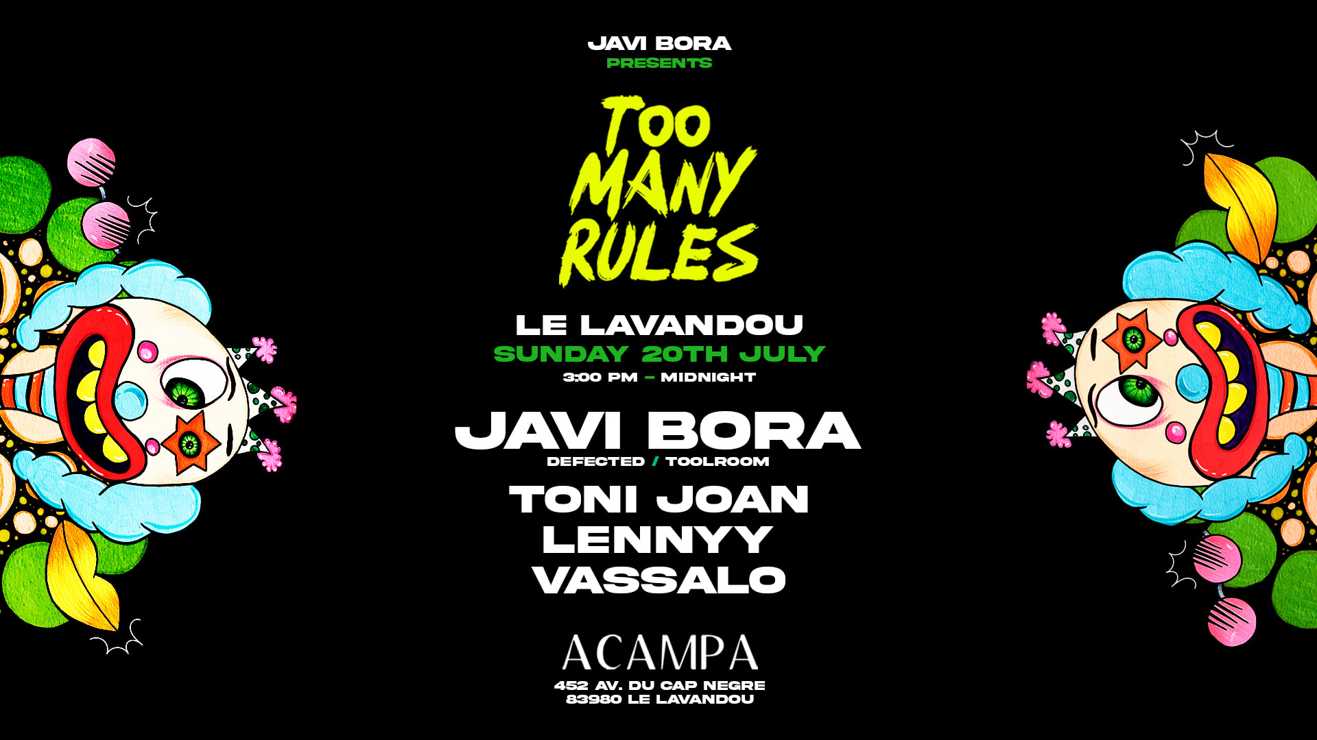 Beach Party - Too Many Rules X Acampa / Dim 20 Juil Cover
