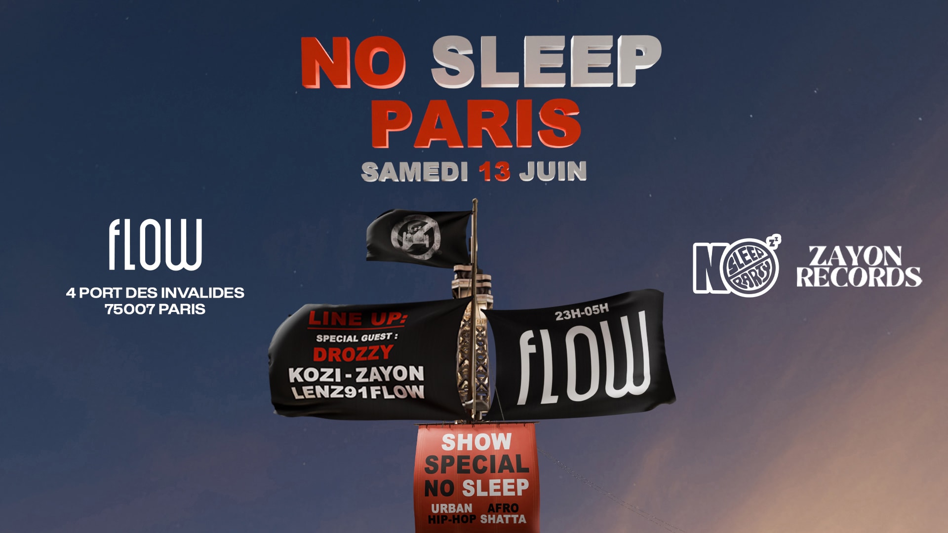 No Sleep - 13/06 - @Flow Cover