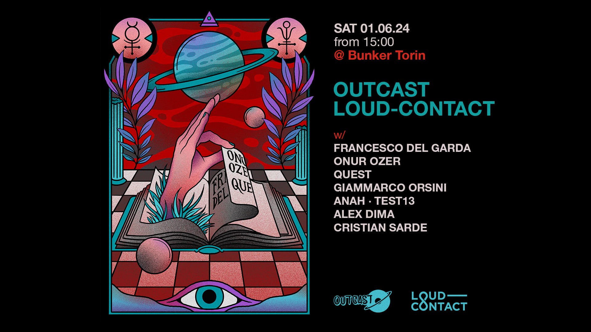 Outcast & Loud Contact @ Bunker Torino Cover