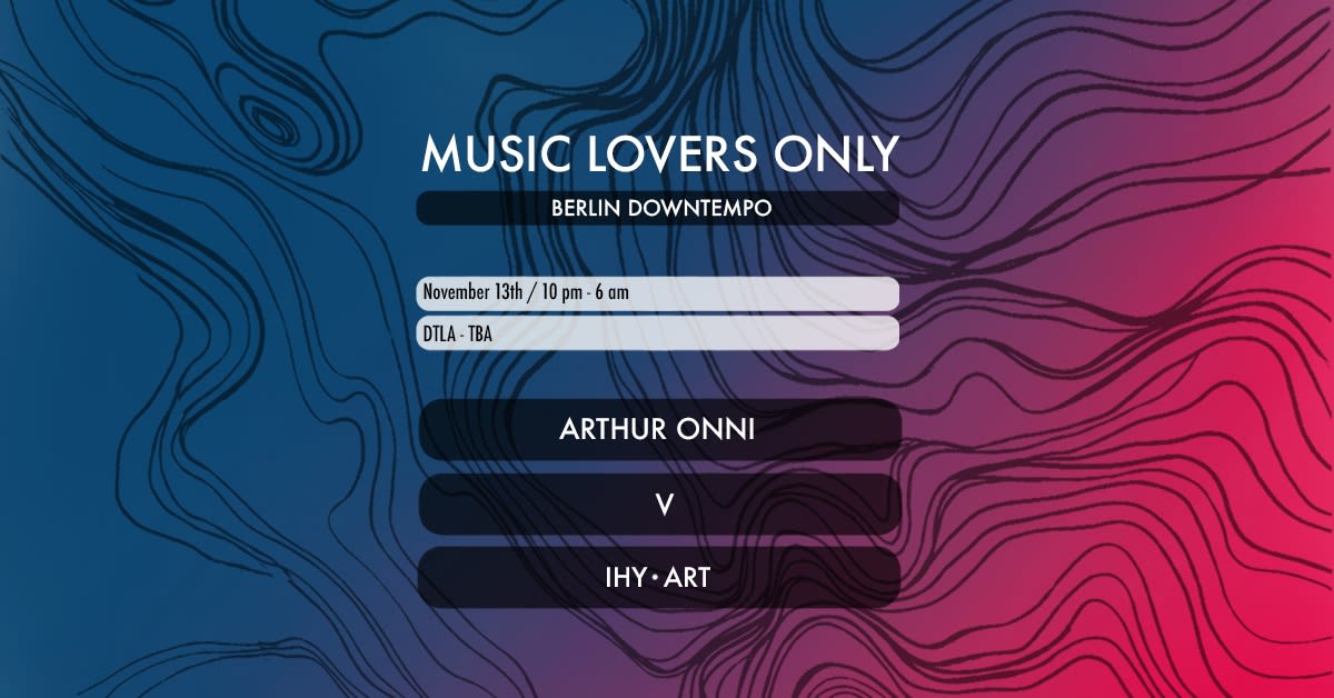 Arthur Onni, V , Ihy•Art At Music Lovers Only ( Berlin Downtempo ) Cover