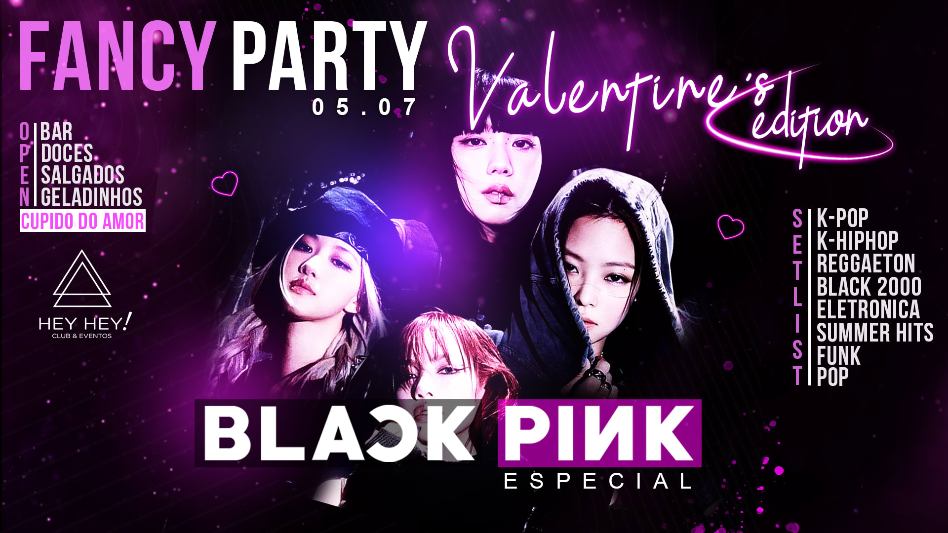 Fancy Party Open Edição Valentines Day Especial Blackpink Cover