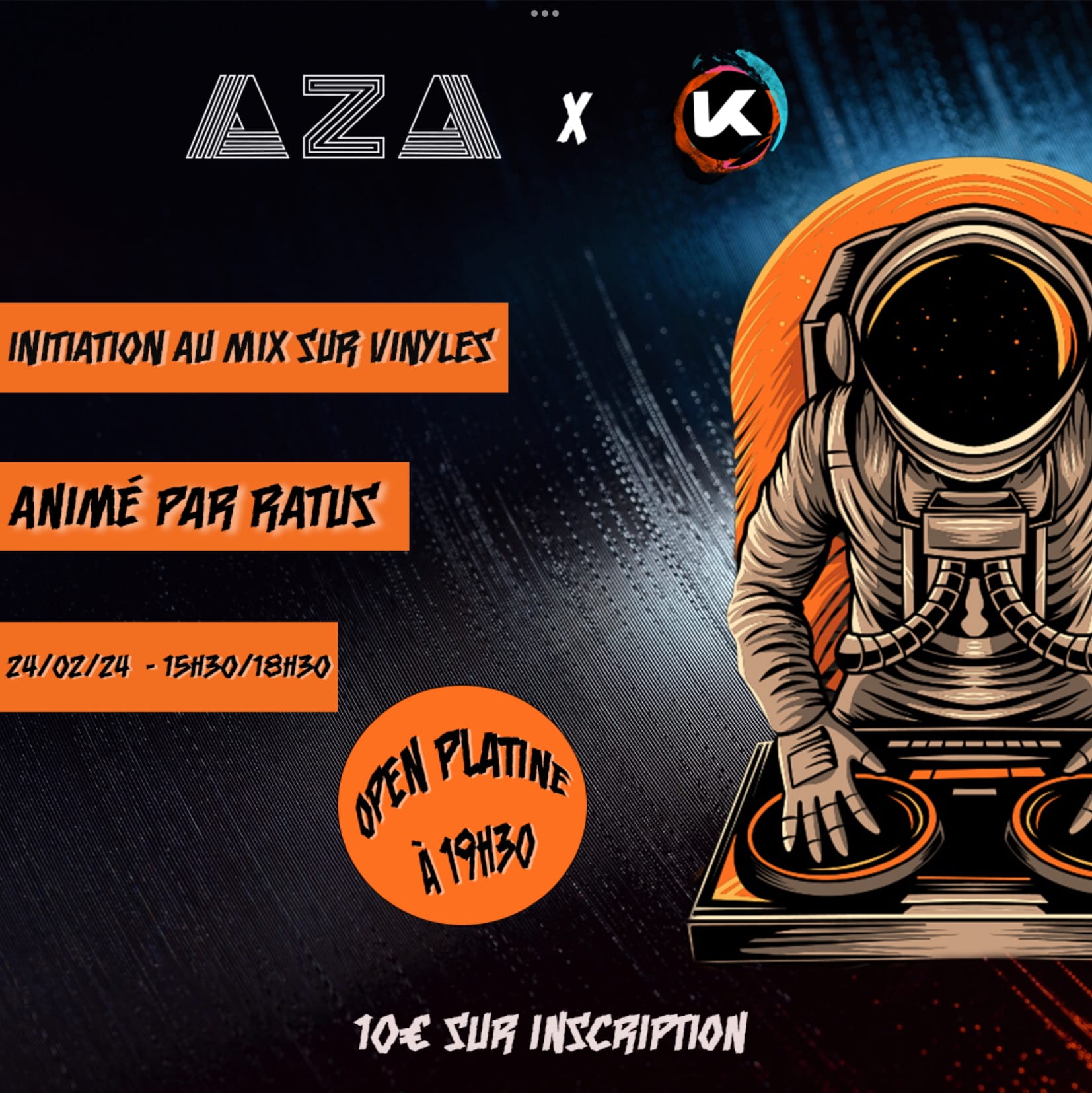 Initiation Vinyle & Apéro Open MIX | Kaonashi X Aza Cover