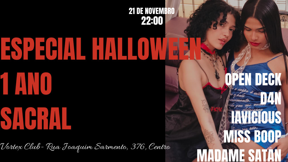 Sacral 1 Ano- Halloween Cover