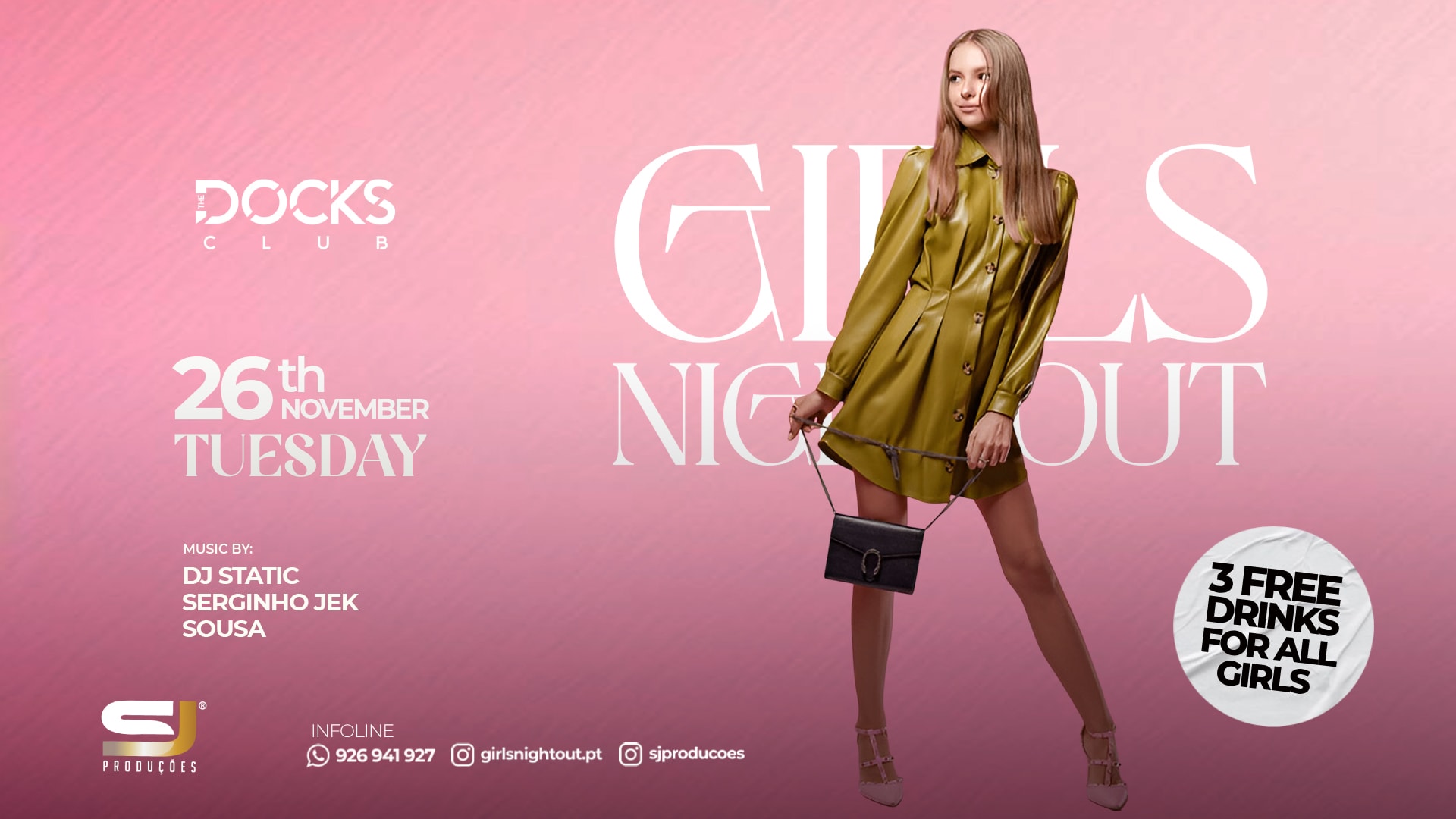 Girls Night Out 3 Free Drinks Cover