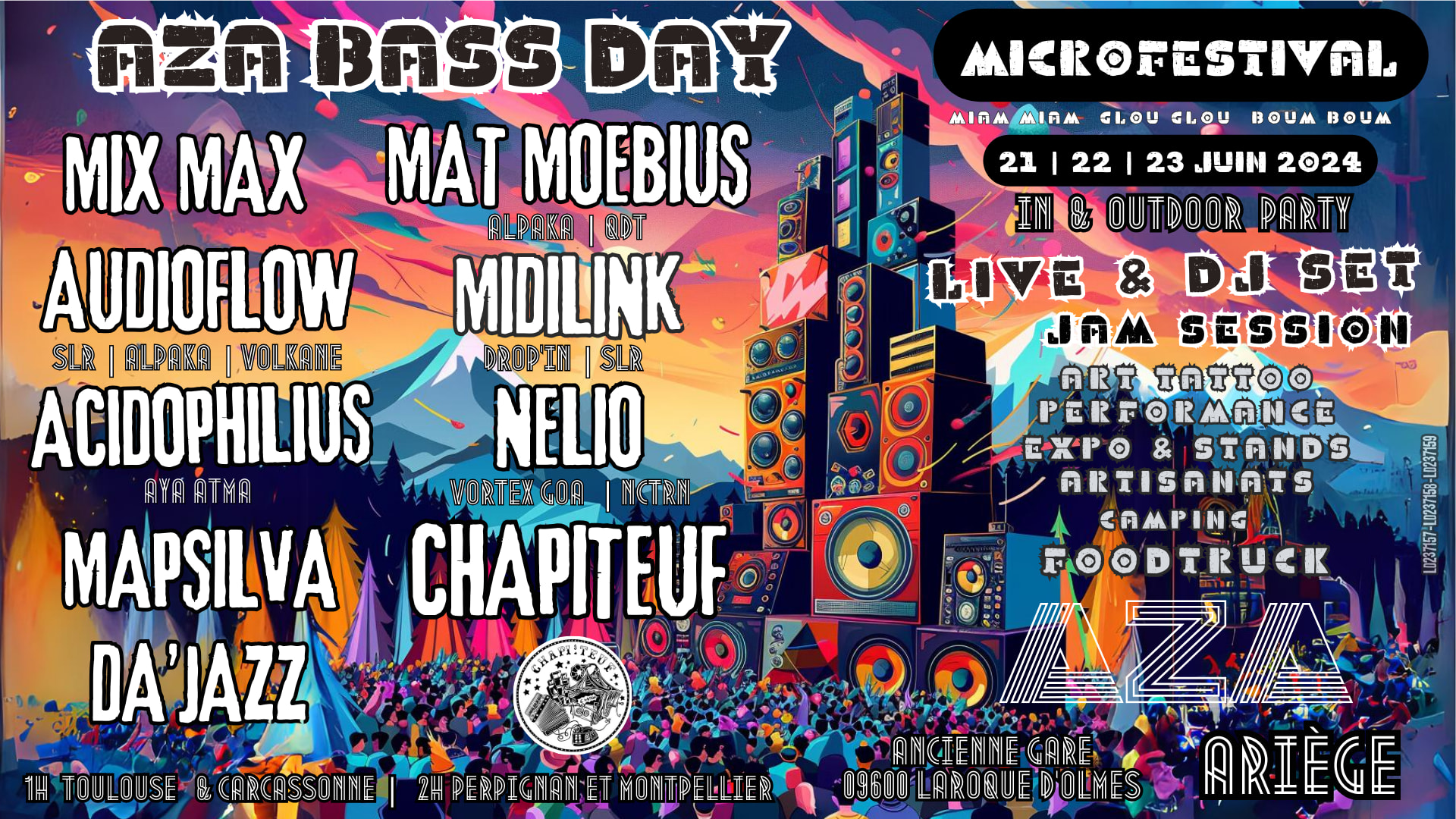 Aza Bass Day | Microfestival | 21•22•23 Juin ! Cover