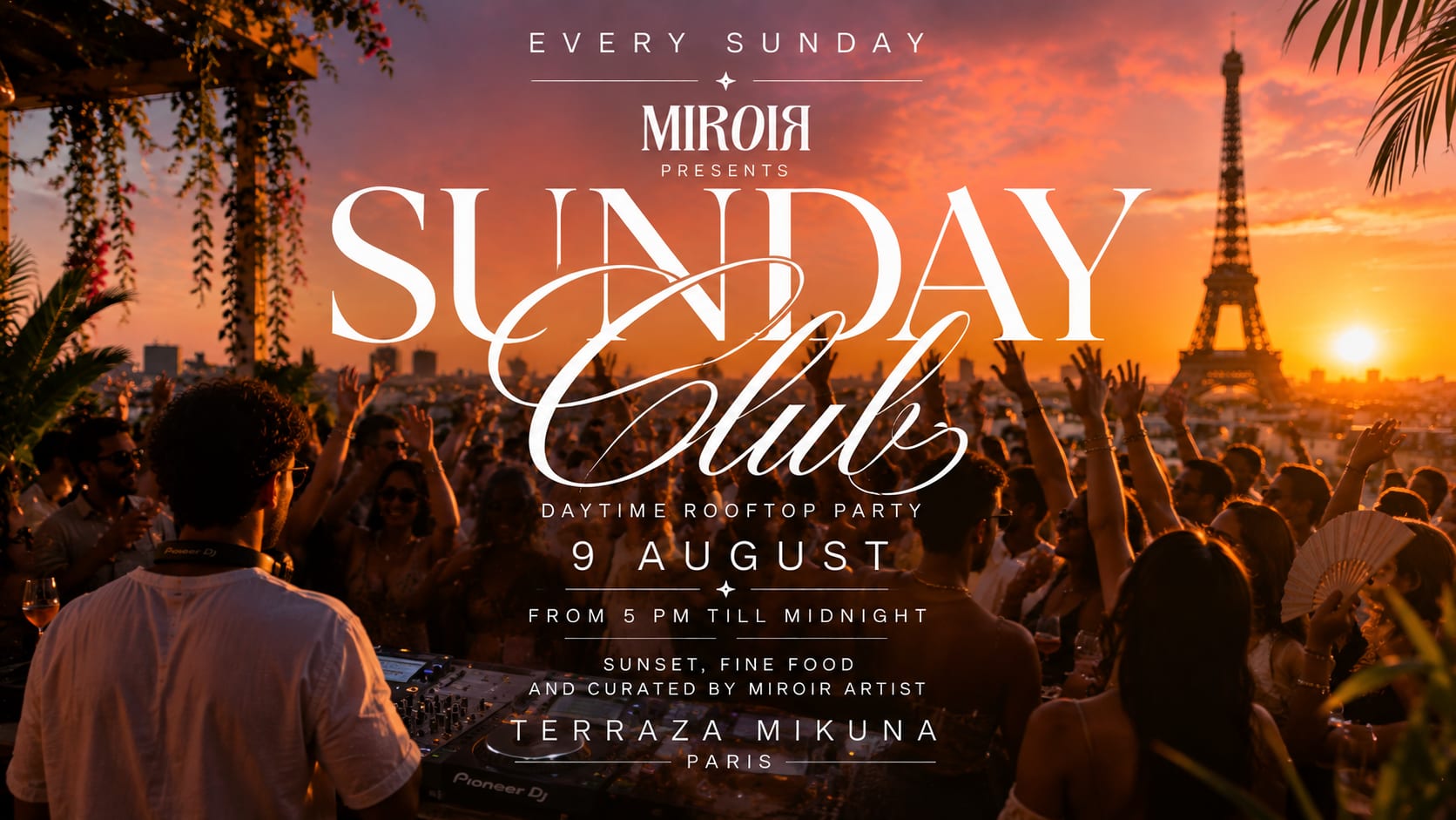 Miroir Presents : Sunday Club  @ Terraza Mikuna 09/8 Cover