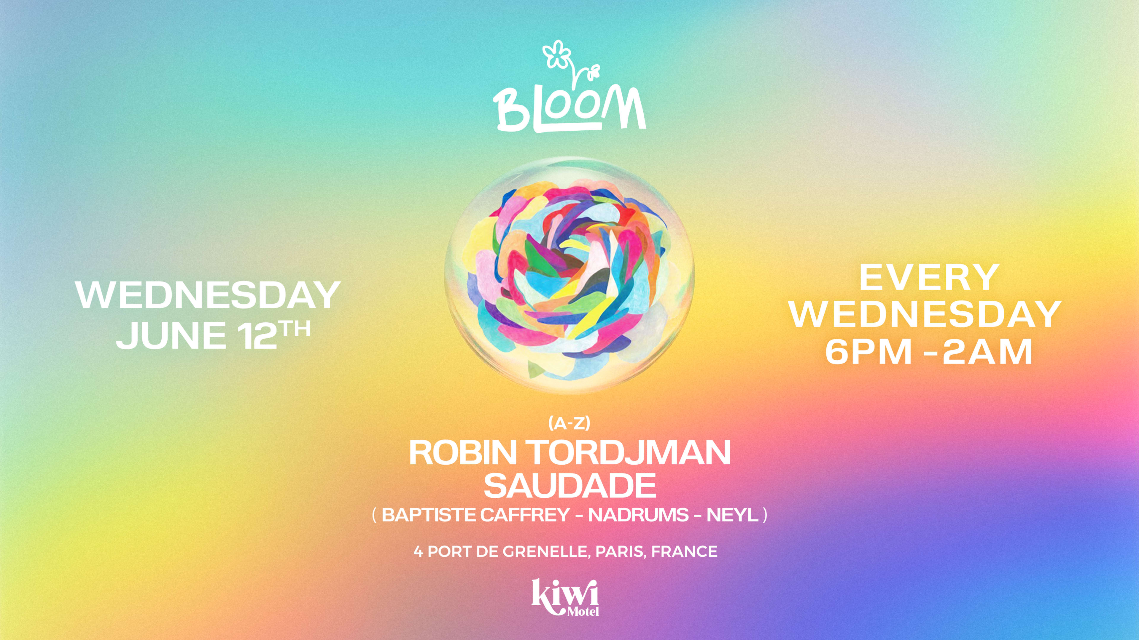 Bloom Invite Robin Tordjman & Saudade Cover