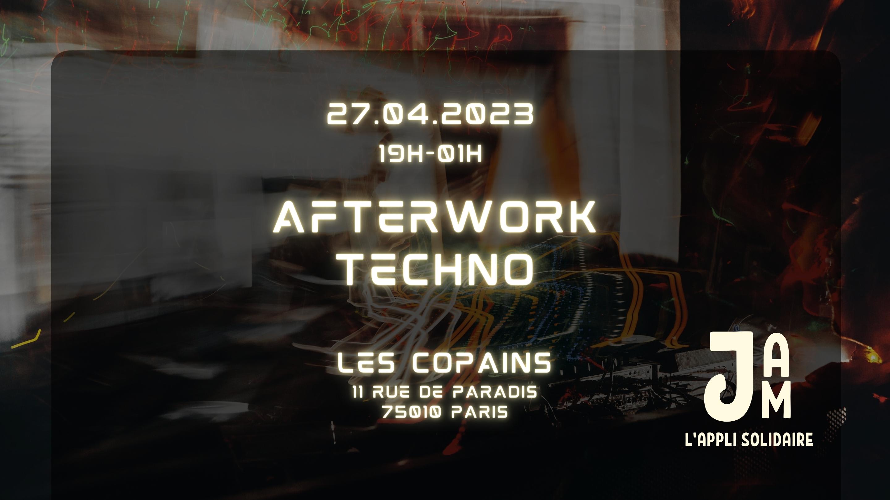 Tonight // Afterwork Techno Jam Solidaire X Les Copains Cover