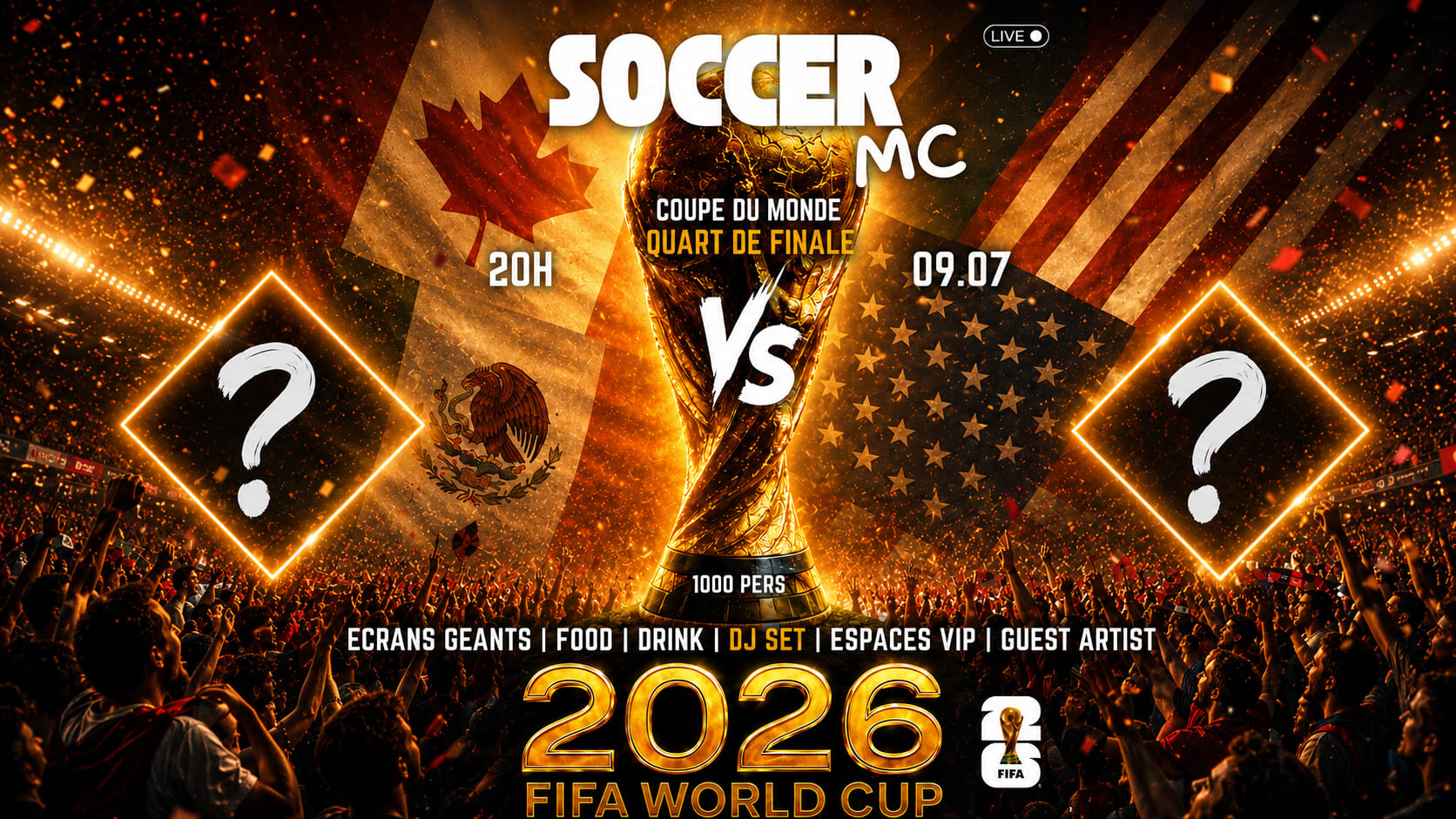 Soccer MC Live I Quart De Finale Cdm I Pavillon Wagram Cover