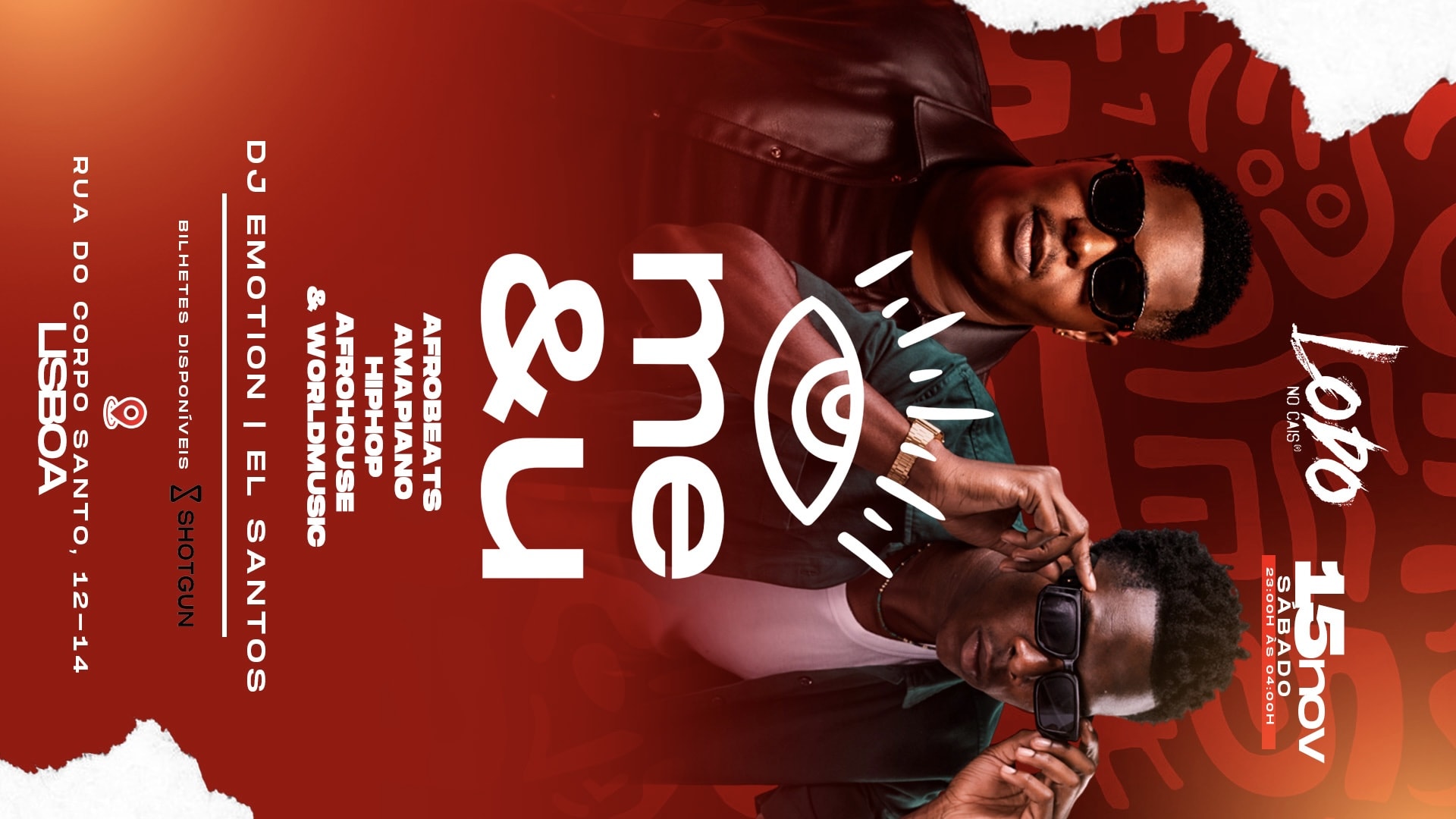 Me&U | Sab 15 Nov | Lodo No Cais Cover