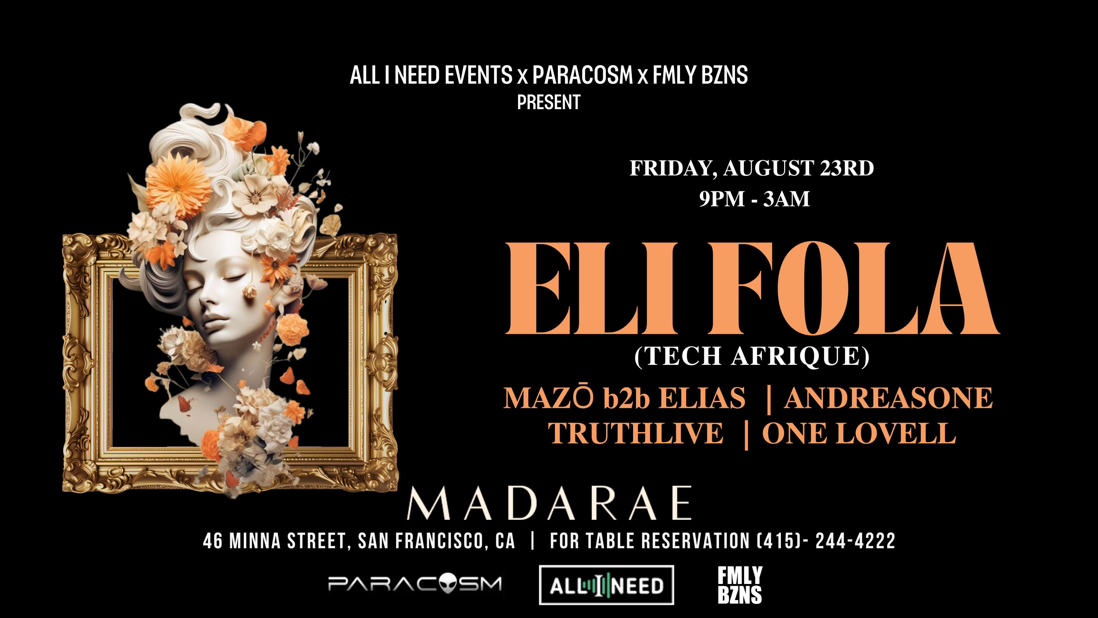 Eli Fola (Afro House - Live Saxophone ) At Madarae Cover