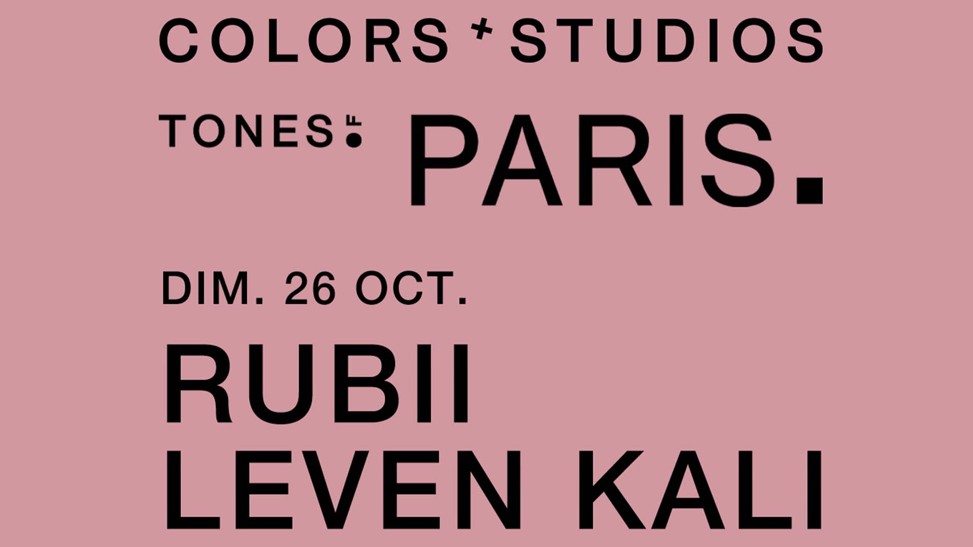 Tones Of Paris Live: Rubii, Leven Kali Cover