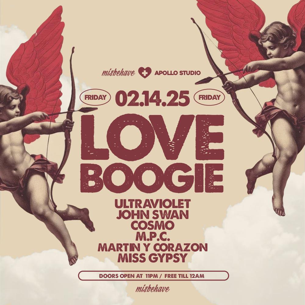 Apollo Studio X Misbehave Pres. Love Boogie Friday Feb 14th Cover