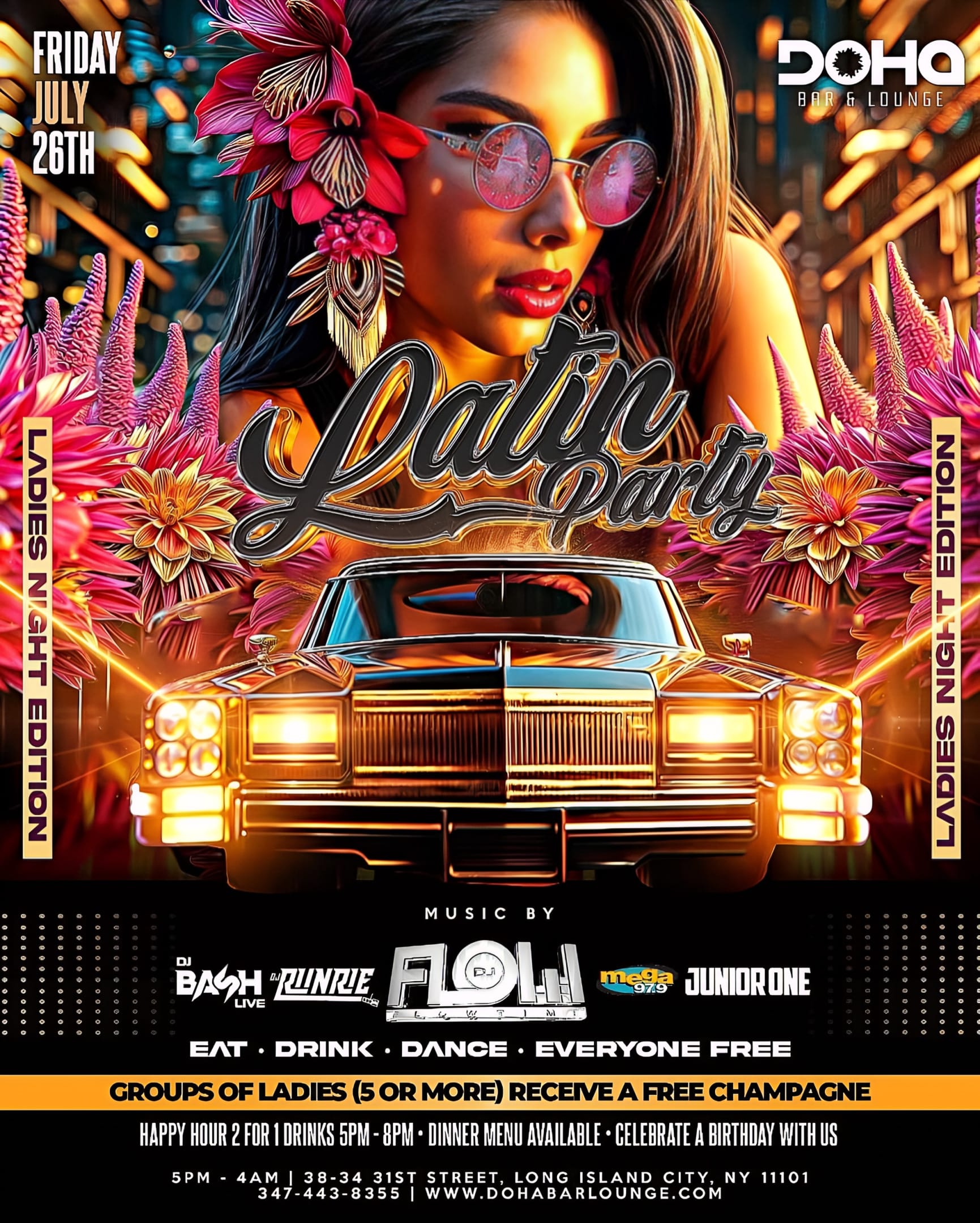 Ladies Night Latin Party At Doha Bar Lounge! Cover