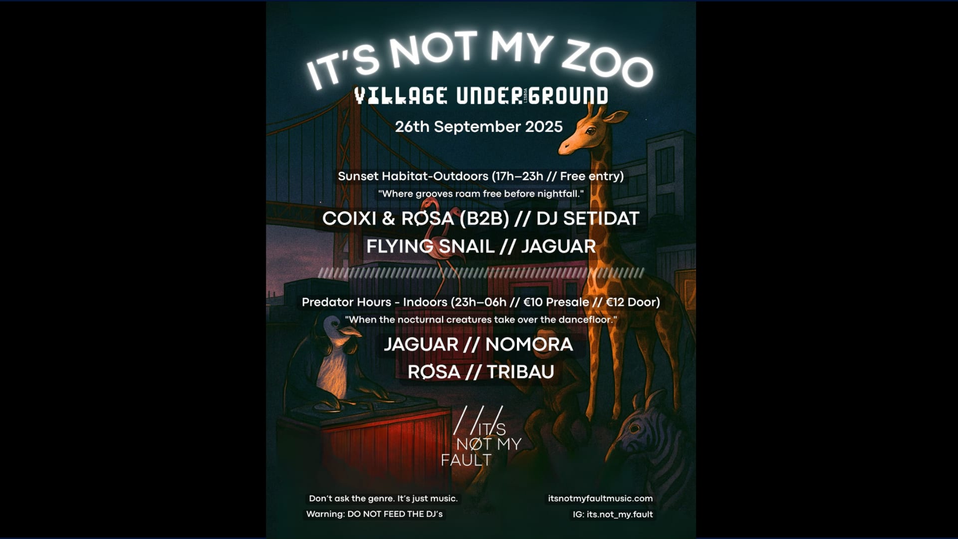 It’S Not My Fault Presents “It’S Not My Zoo” Cover