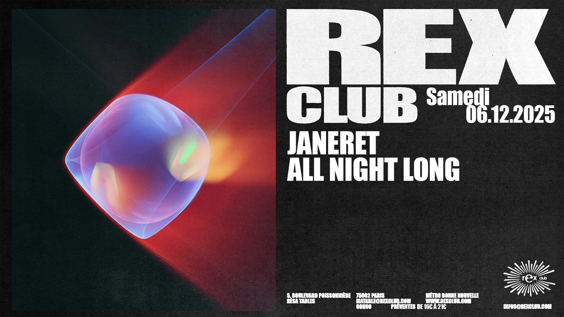 Rex Club Presents: Janeret All Night Long Cover