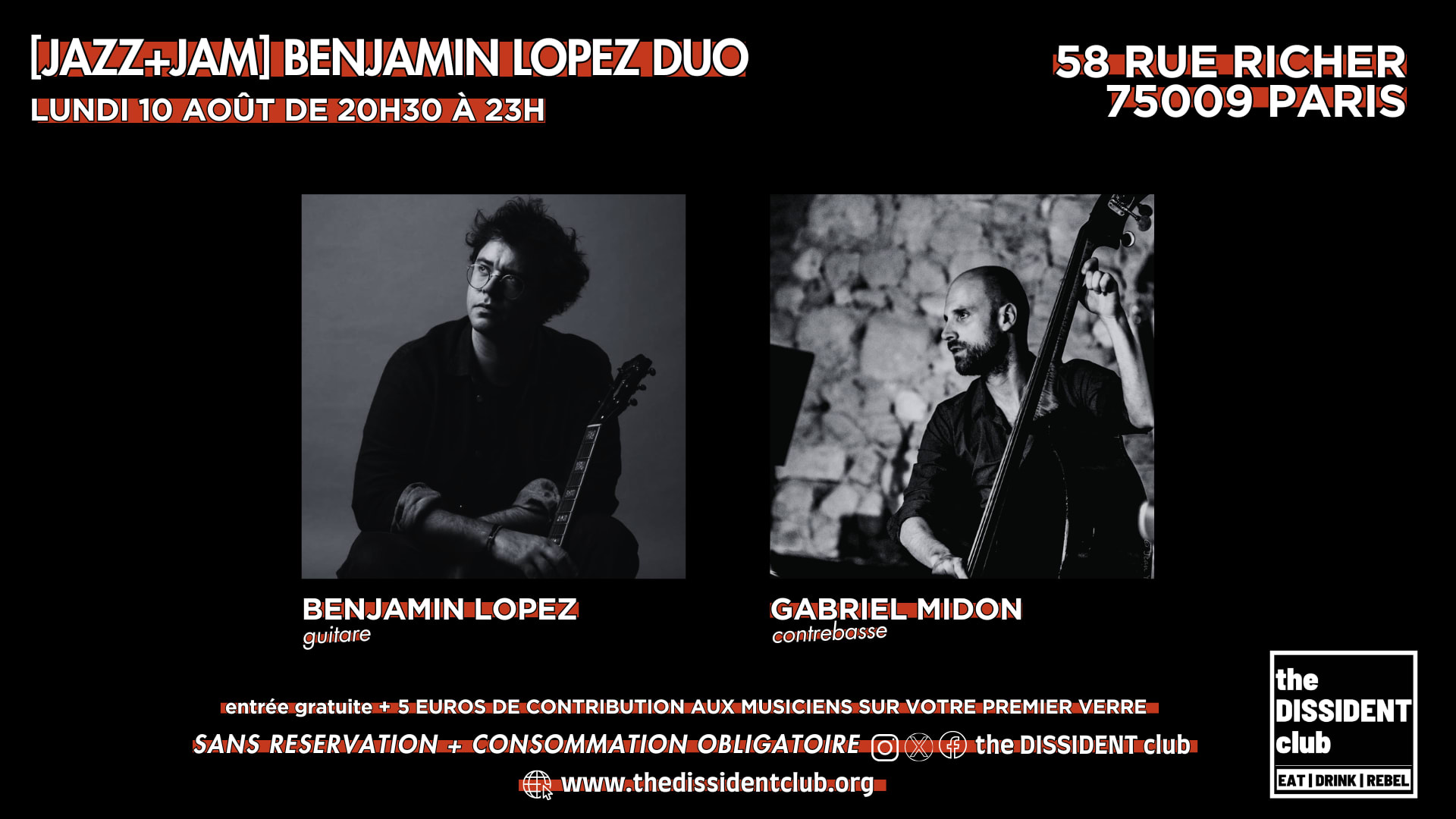 [Jazz+Jam] Benjamin Lopez Duo Cover