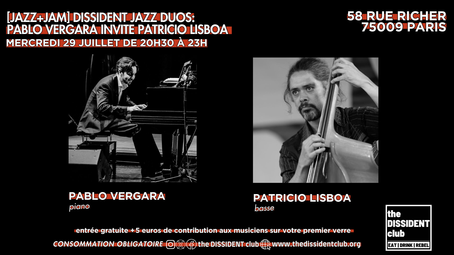 [Jazz+Jam] Dissident Jazz Duos: Pablo Et Patricio Cover
