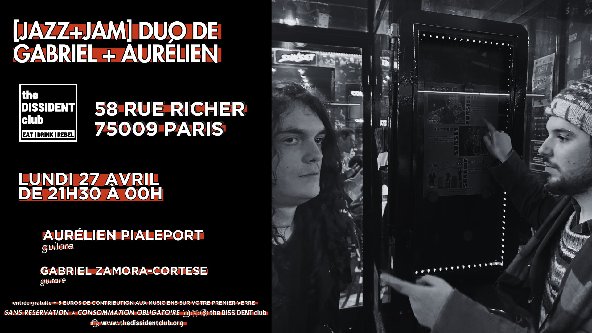 [Jazz+Jam] Duo De Gabriel + Aurélien Cover