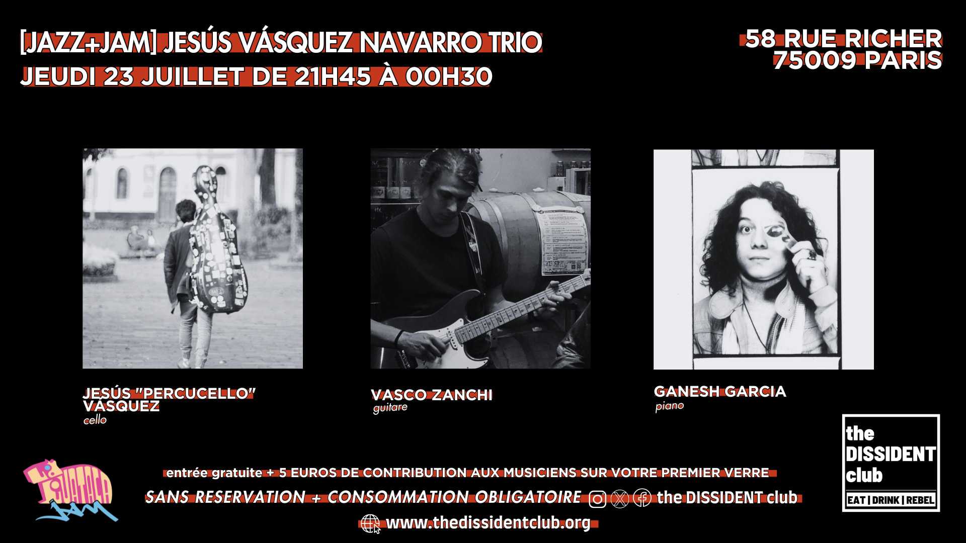 [Jazz+Jam] Jesús Vásquez Navarro Trio Cover