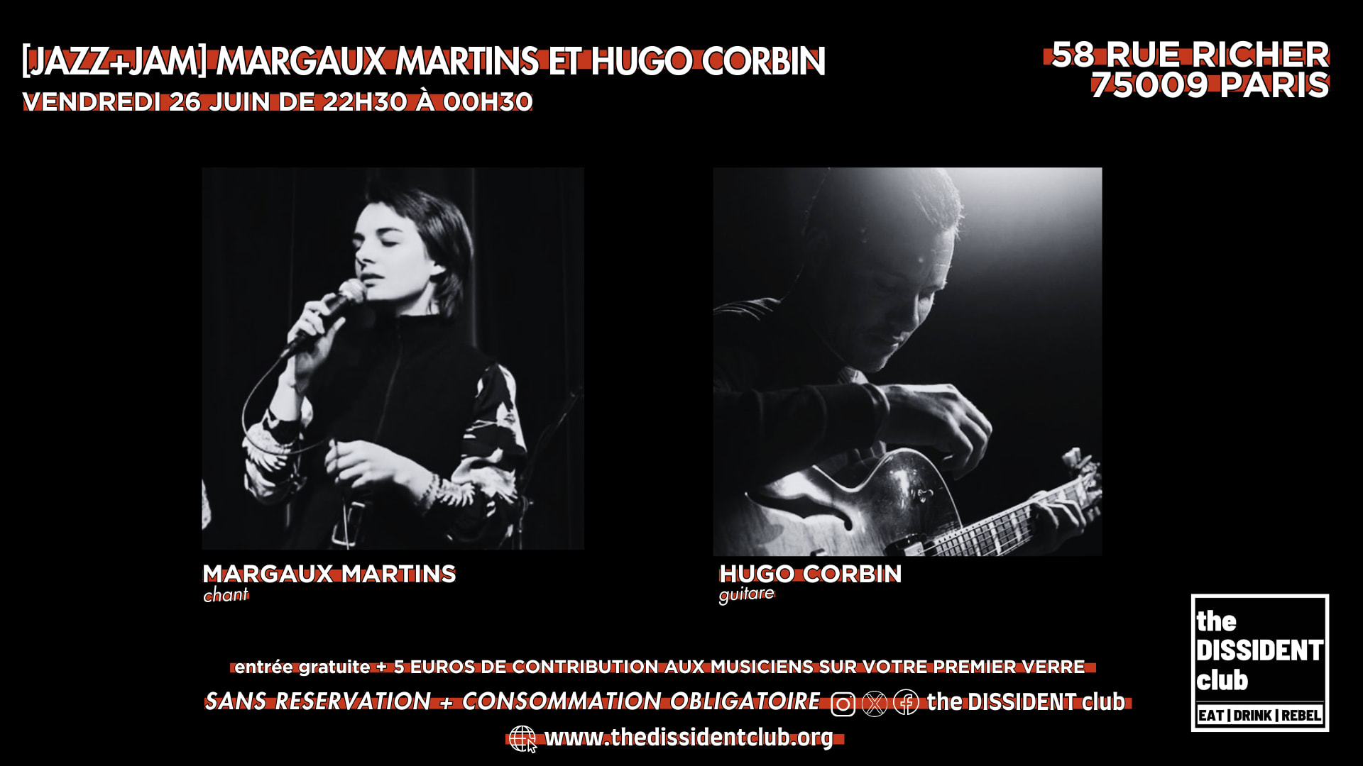 [Jazz+Jam] Margaux Martins Et Hugo Corbin Cover