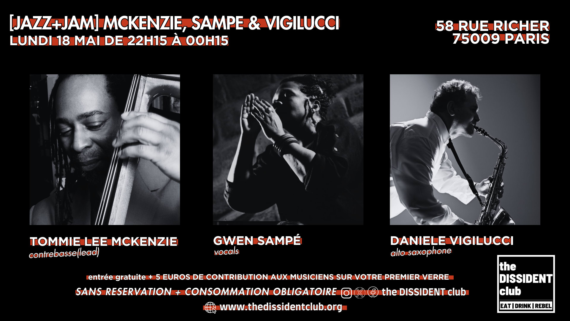 [Jazz+Jam] Mckenzie, Sampe & Vigilucci Cover