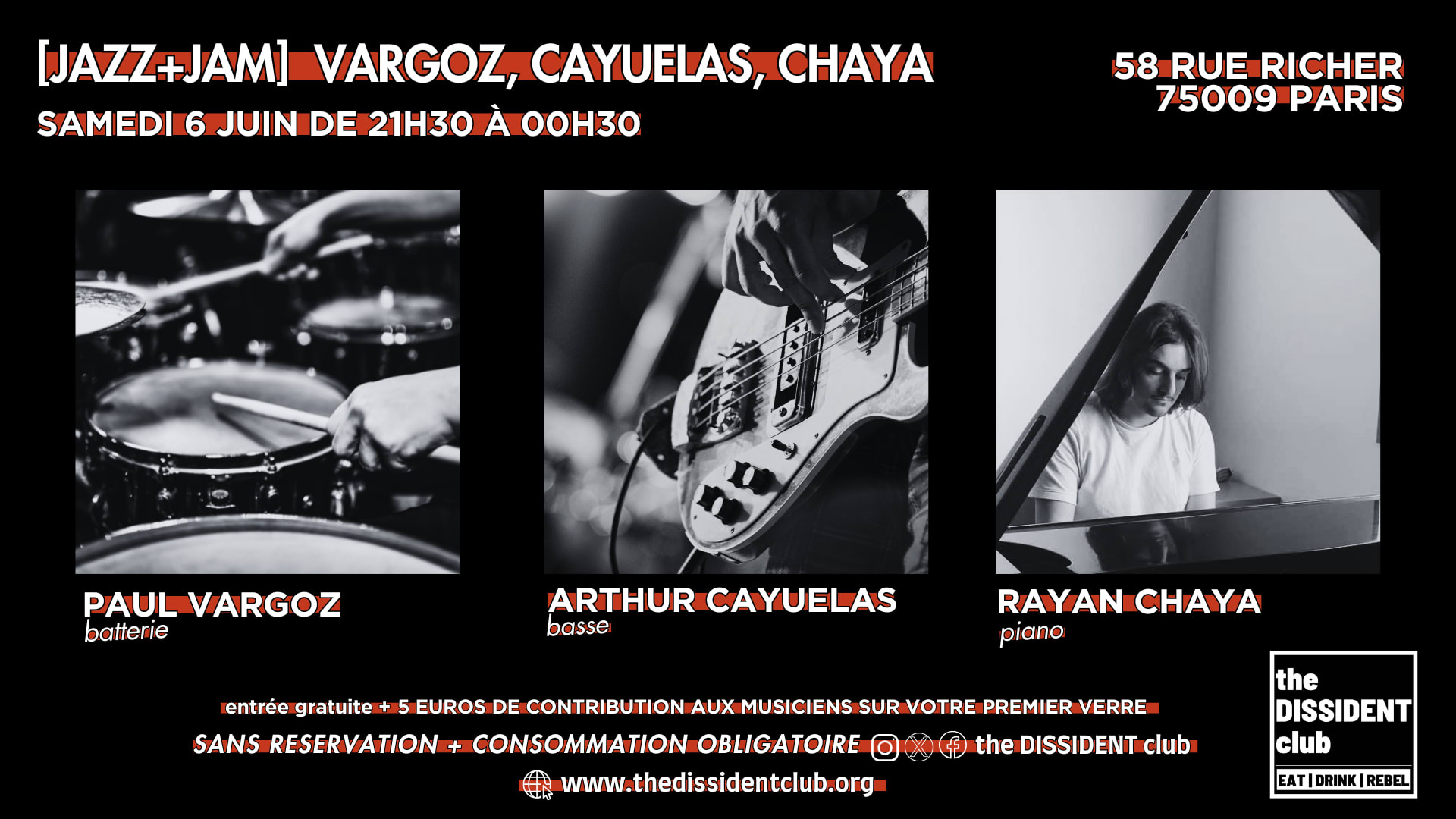 [Jazz+Jam] Vargoz, Cayuelas, Chaya Cover