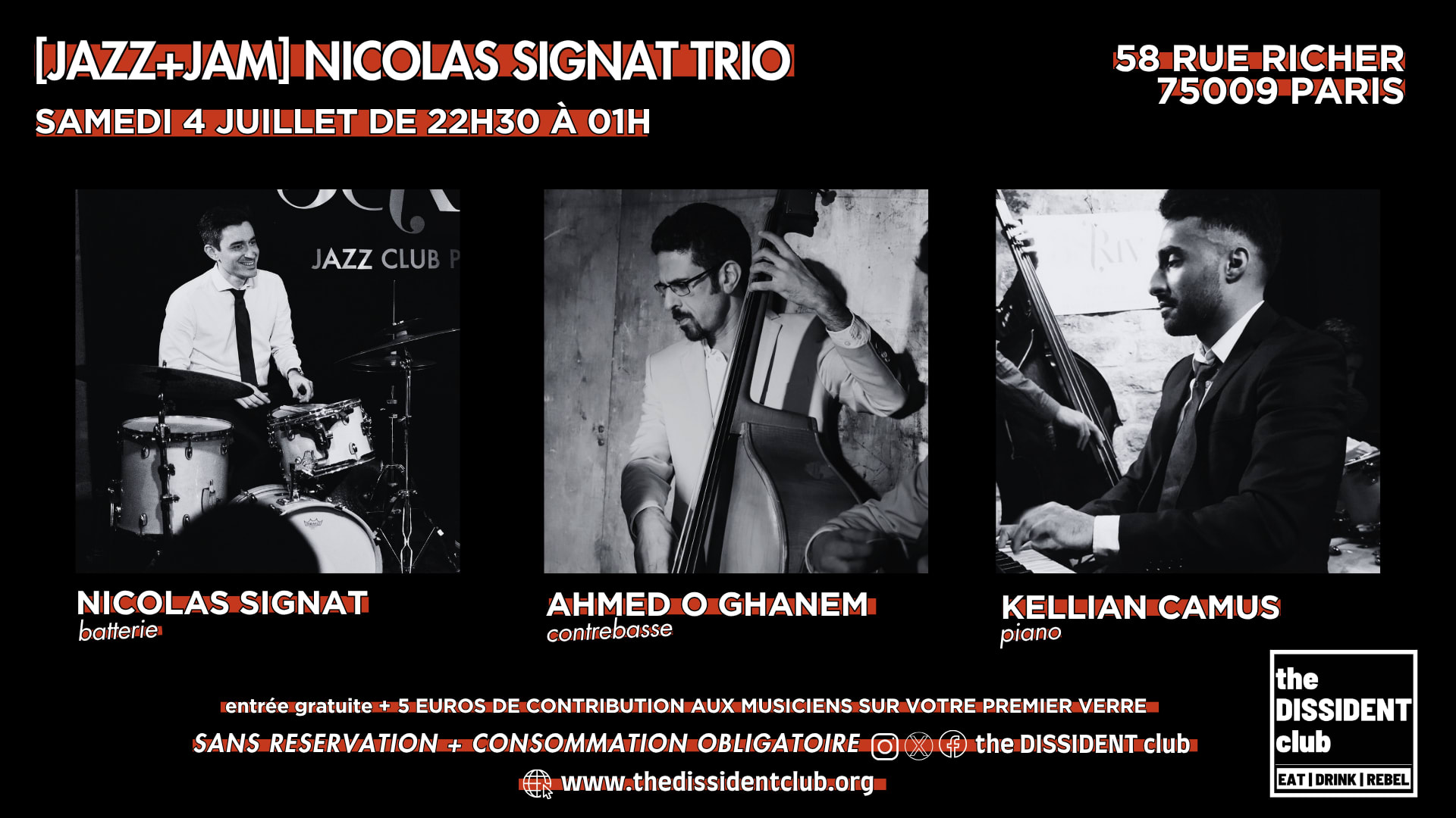 [Jazz+Jam] Nicolas Signat Trio Cover