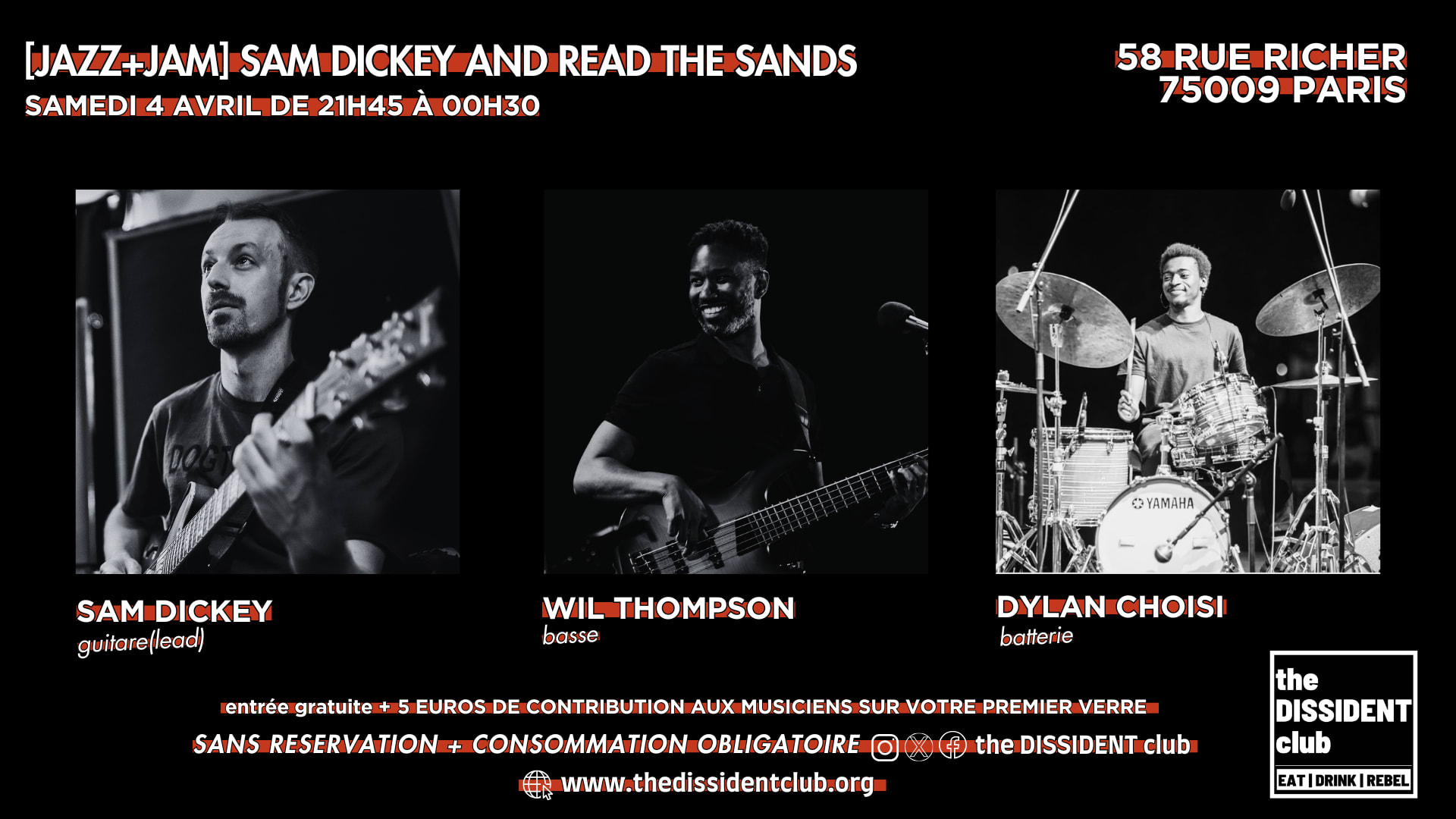 [Jazz+Jam] Sam Dickey And Read The Sands Cover