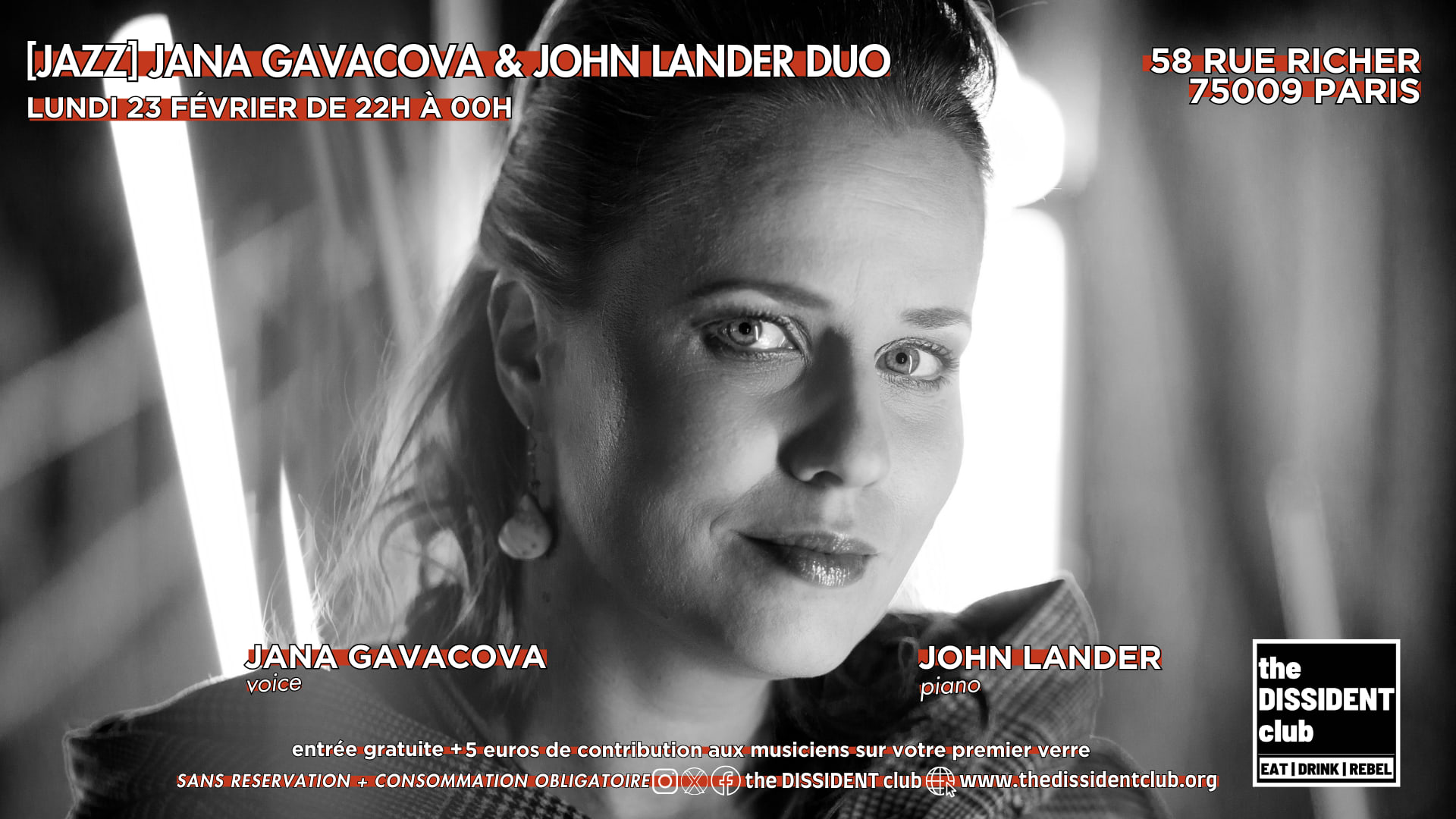 [Jazz+Jam] Jana Gavacova & John Lander Duo Cover