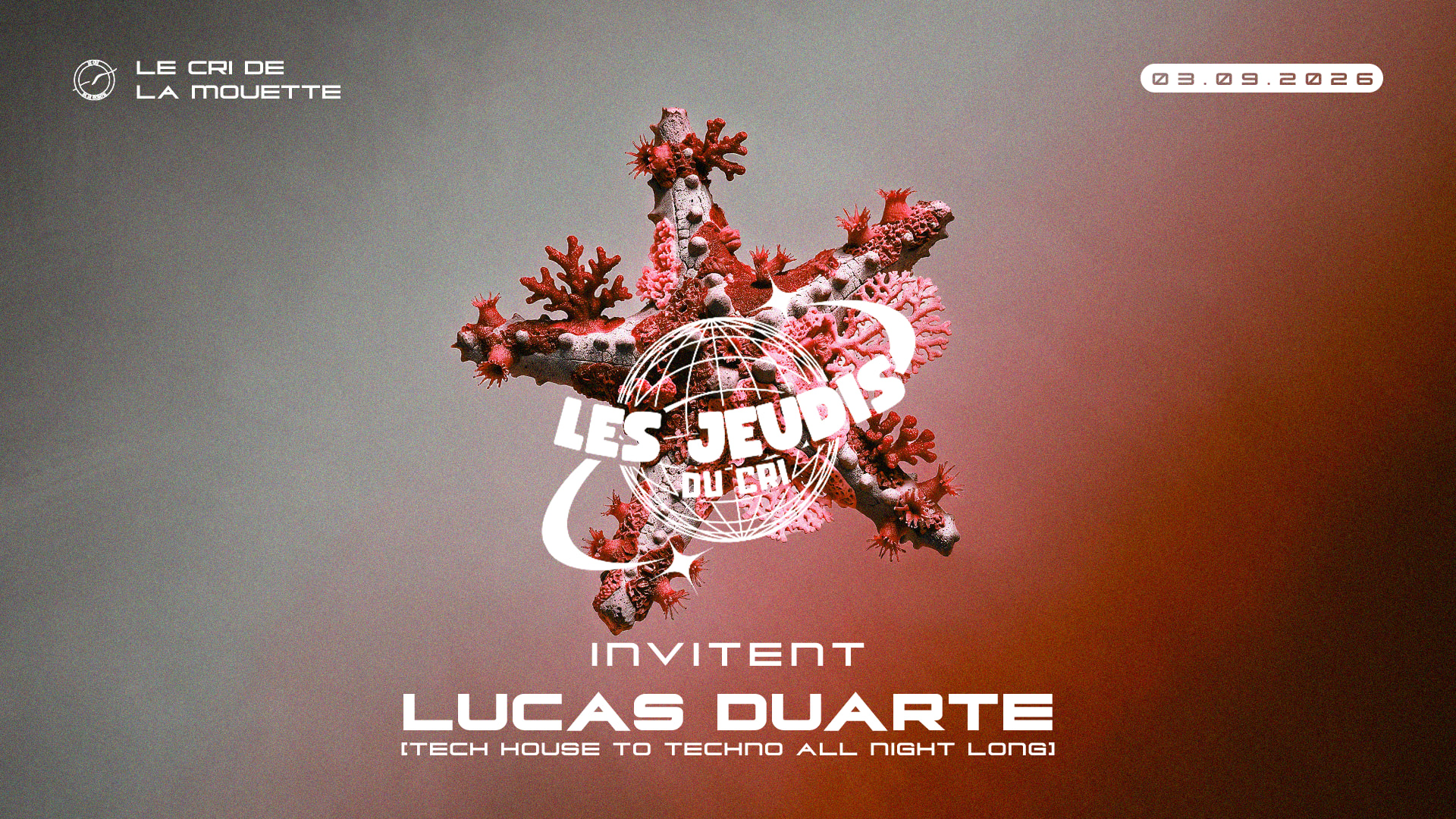 Les Jeudis Du Cri Inv. Lucas Duarte (Tech House To Techno) Cover