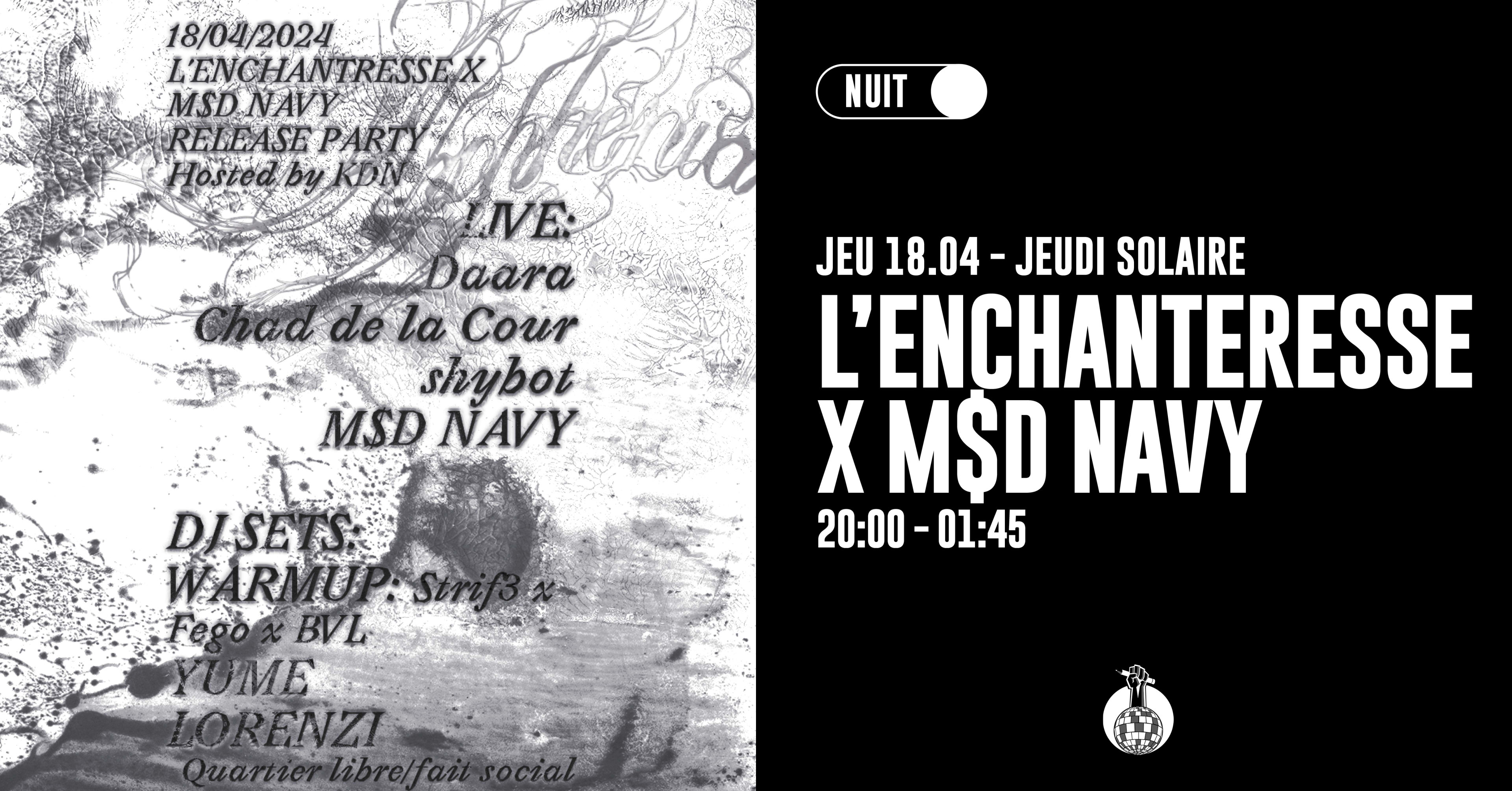 Jeudi Solaire : L'enchanteresse X M$D Navy Cover
