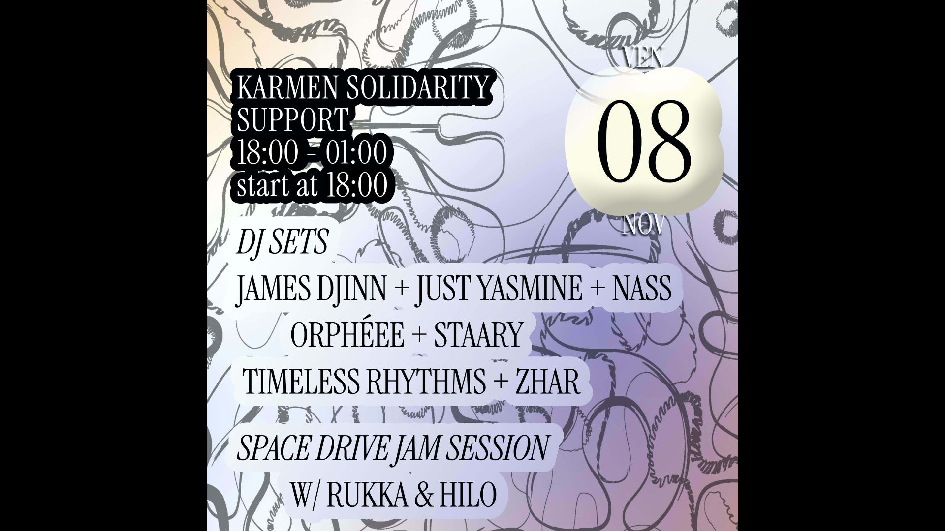 Karmen Solidarity Support [Electro : Dj Sets+Jam Session] Cover